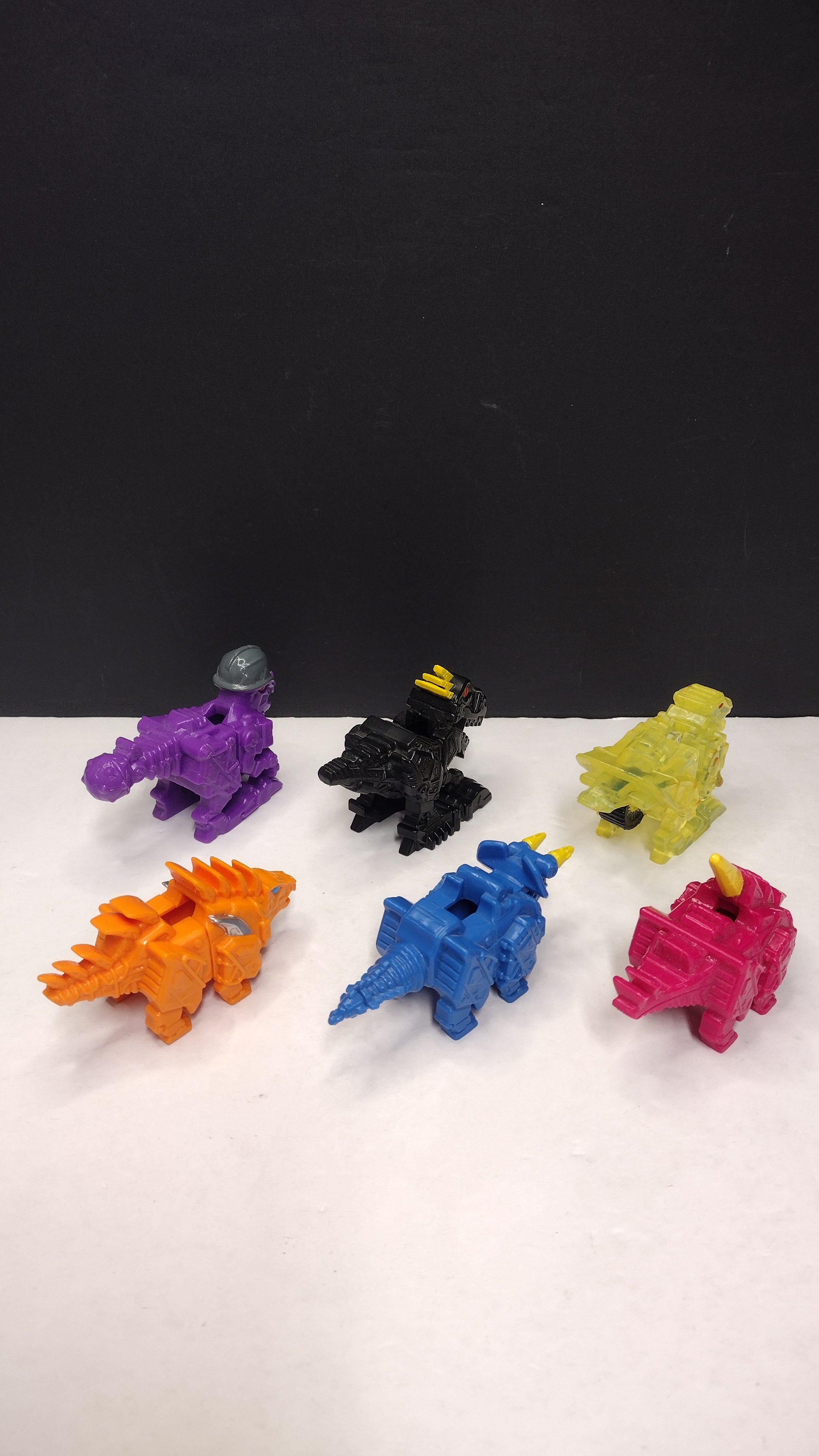 Lot of 6 Power Rangers Dino Charge Dinosaur Attachments (Bandai 2015/2016 - Dinosaur Figures Only / No Charger Batteries - Excellent Condition)
