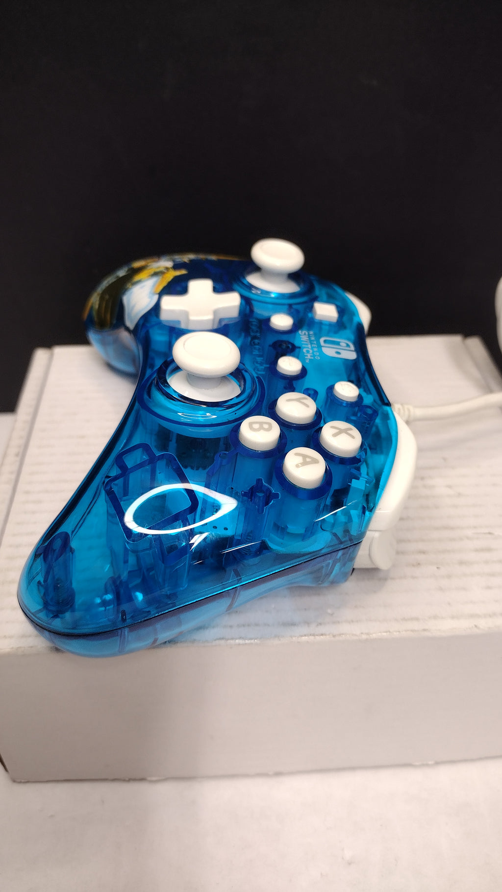 PDP Rock Candy- Nintendo Switch- Wired Controller- Link - Clear Blue- Tested