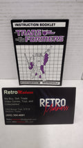 Vintage 1986 Original G1 Transformers Weirdwolf - Instruction Booklet