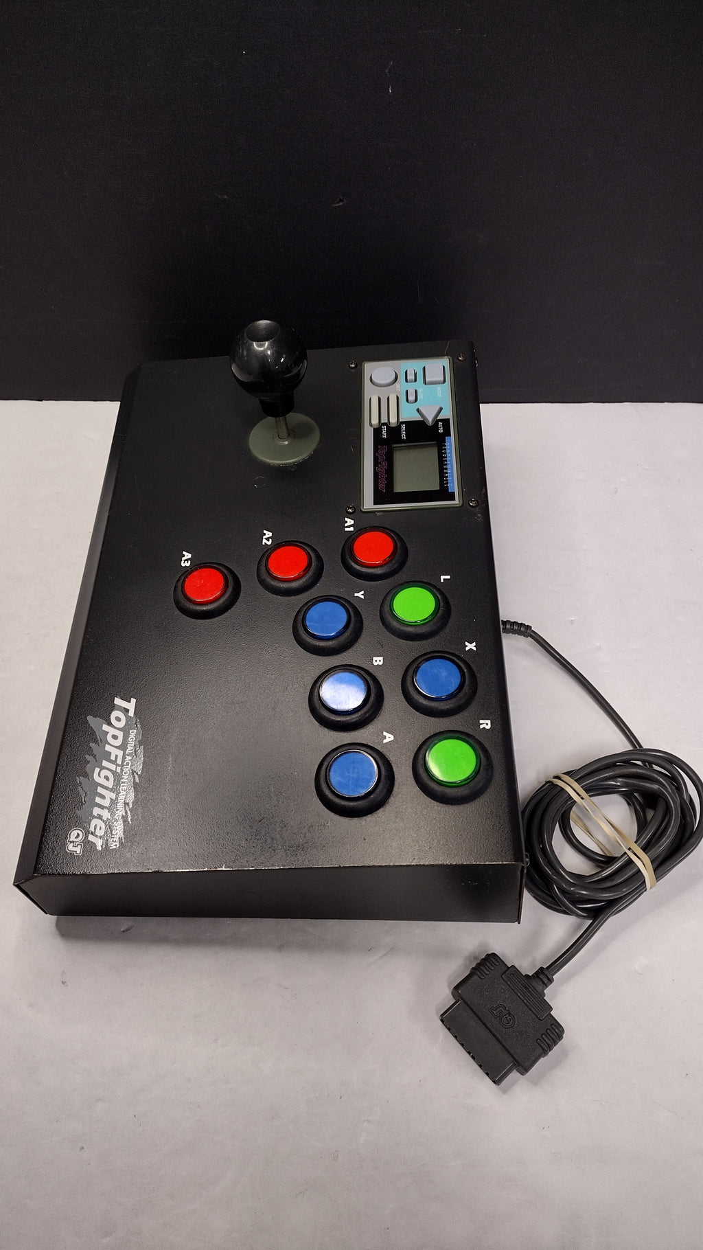 QJ Top Fighter SV-339 Arcade Stick Controller for SNES OEM Tested - Missing Rubber Foot