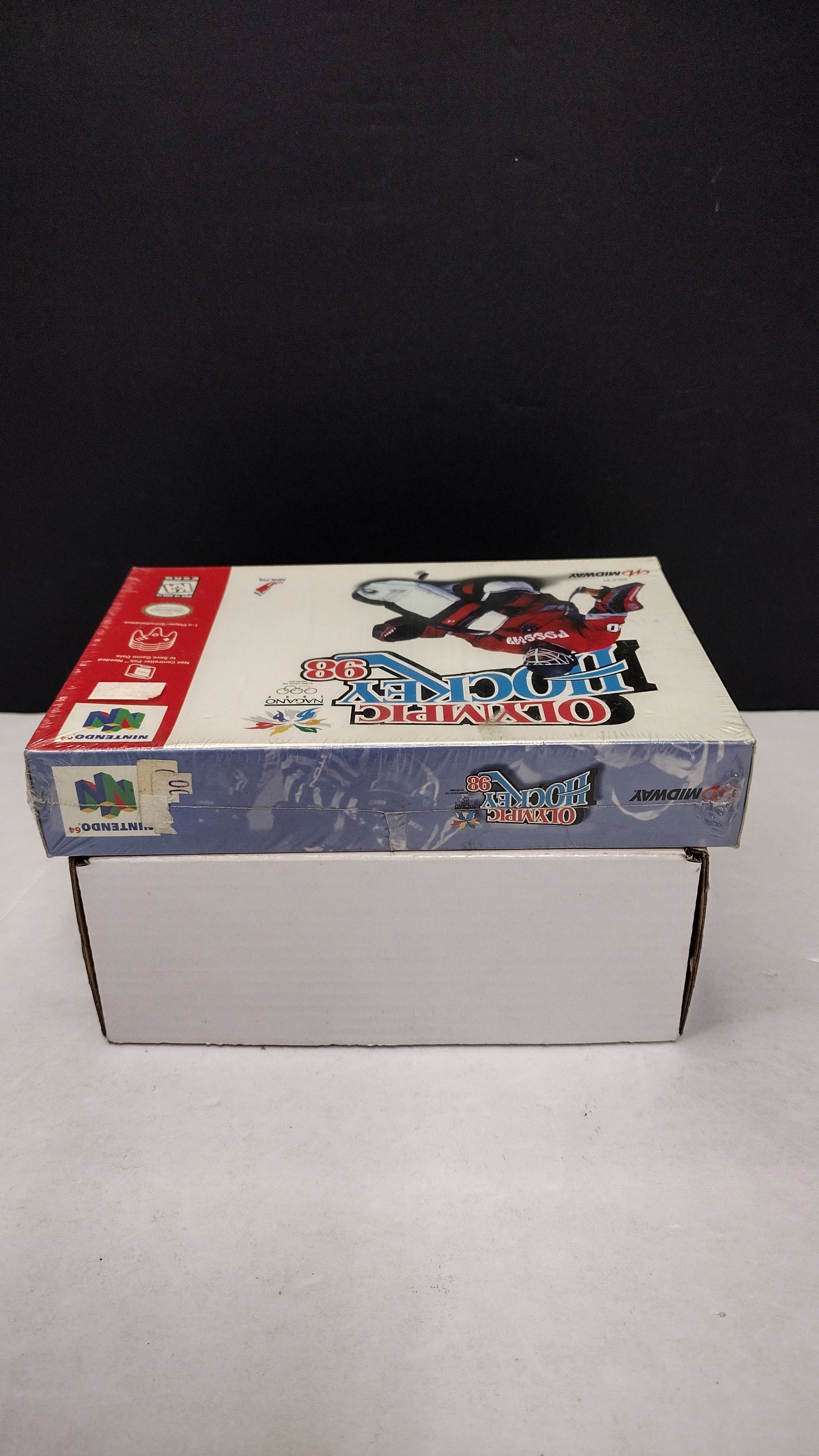 Vintage 1998 Nintendo 64 Olympic Hockey 98 Game (Complete & Factory Sealed in Box with Protector)