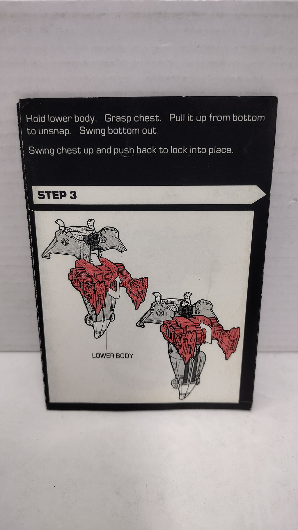 Vintage 1986 Original G1 Transformers Grimlock - Instruction Booklet