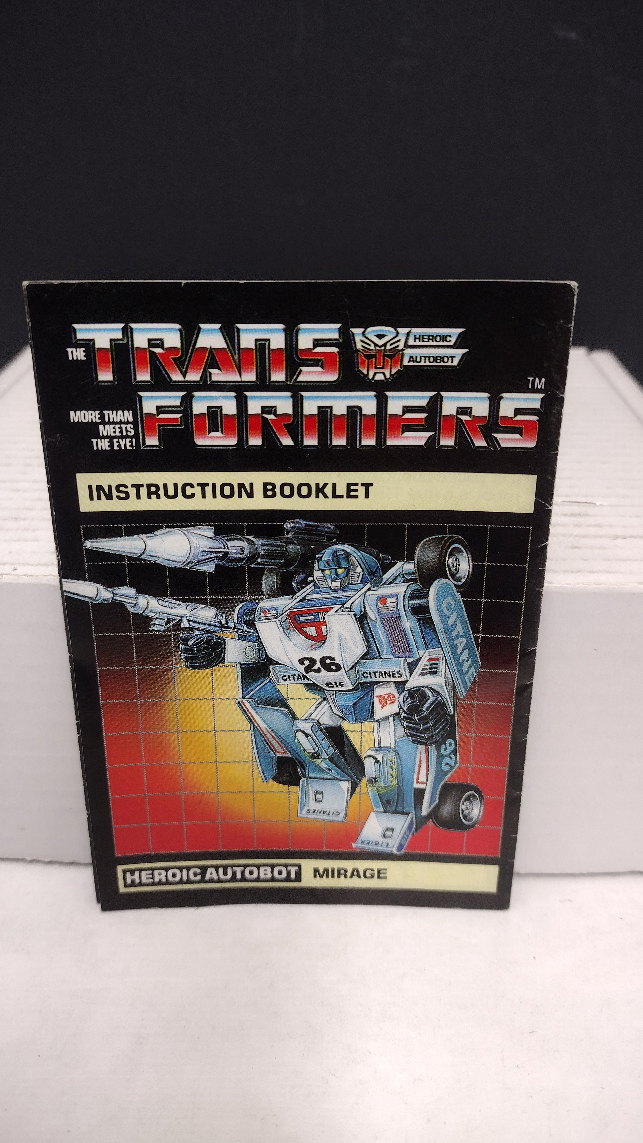 Vintage 1984 Original G1 Transformers Mirage Instruction Booklet