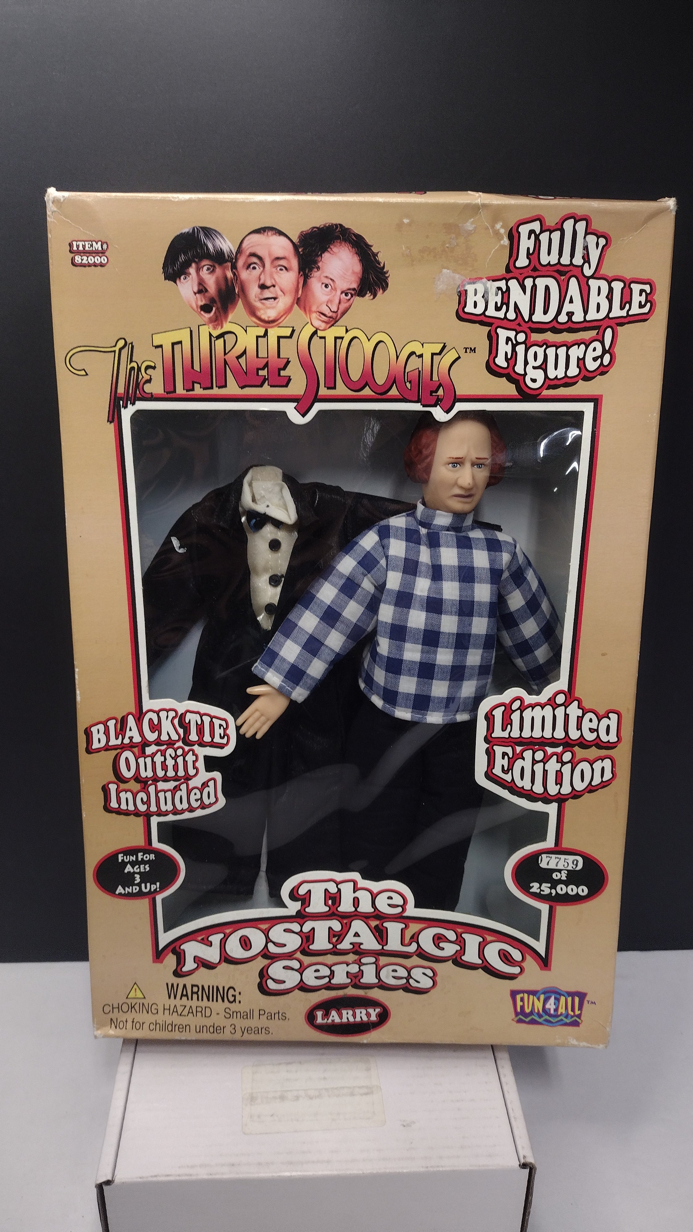 Fun4All The Three Stooges "Larry" Nostalgic Series Bendable Limited Edition Figure (1997 - Open Box / Complete in Packaging)