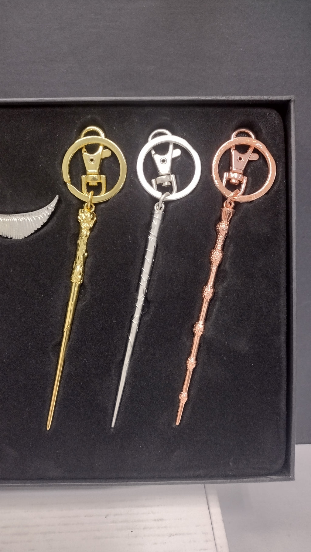 Harry Potter Pewter Key Ring 5 PC Set 2017 Summer Convention Exclusive