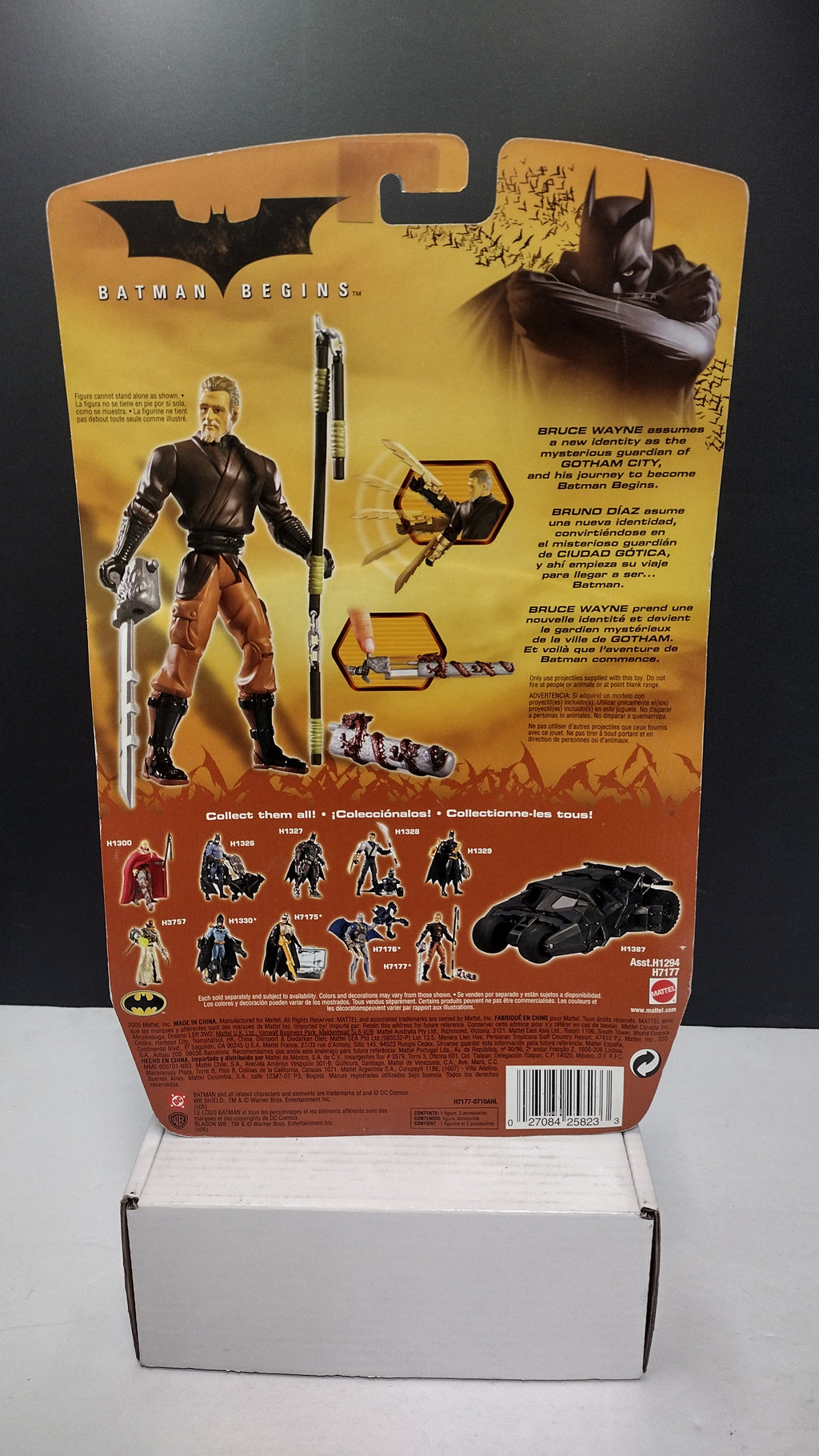 Mattel Batman Begins Henri Ducard Figure (Brown Shirt) Carded Sealed