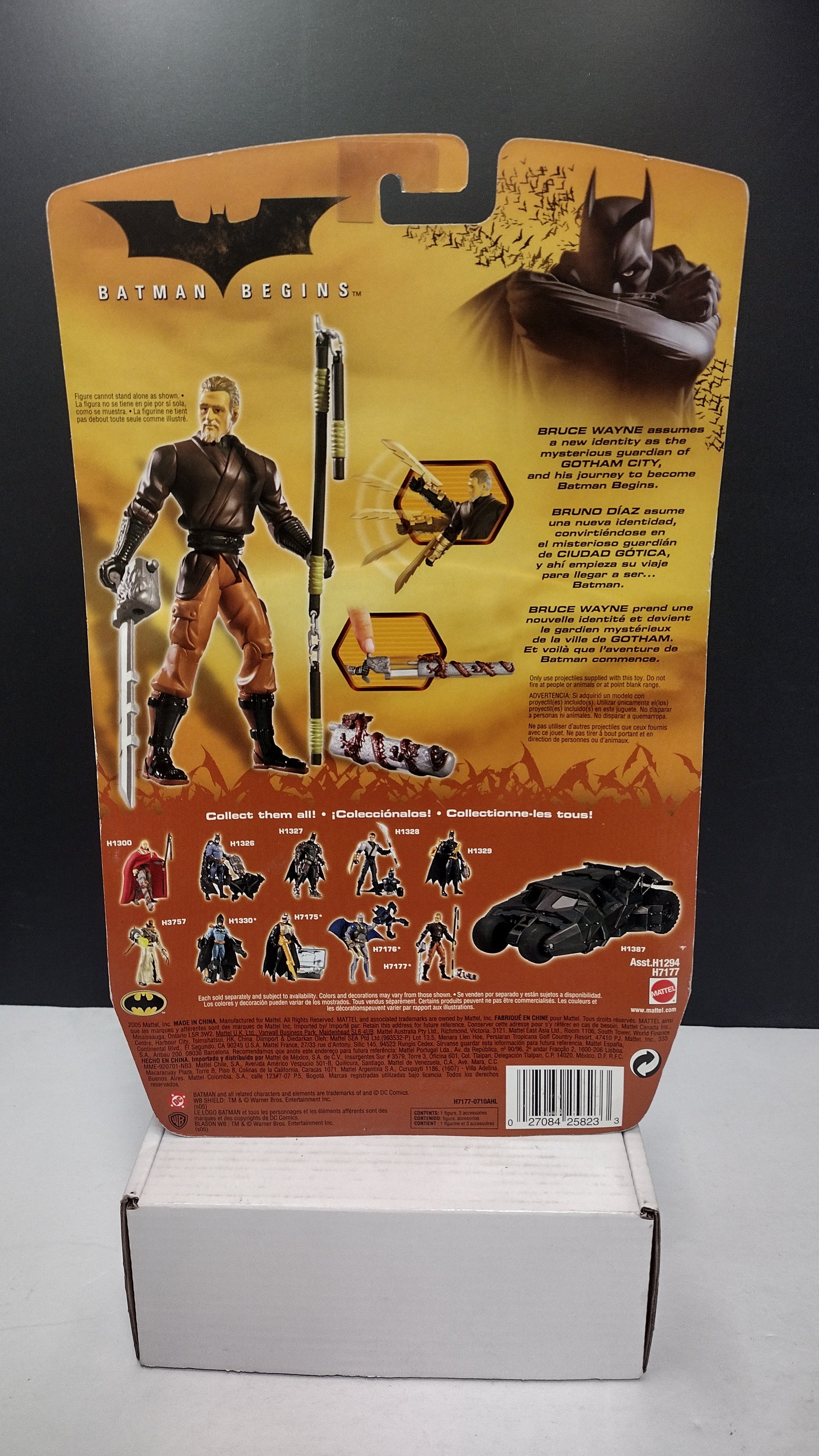 Mattel Batman Begins Henri Ducard Figure (Brown Shirt) Carded Sealed