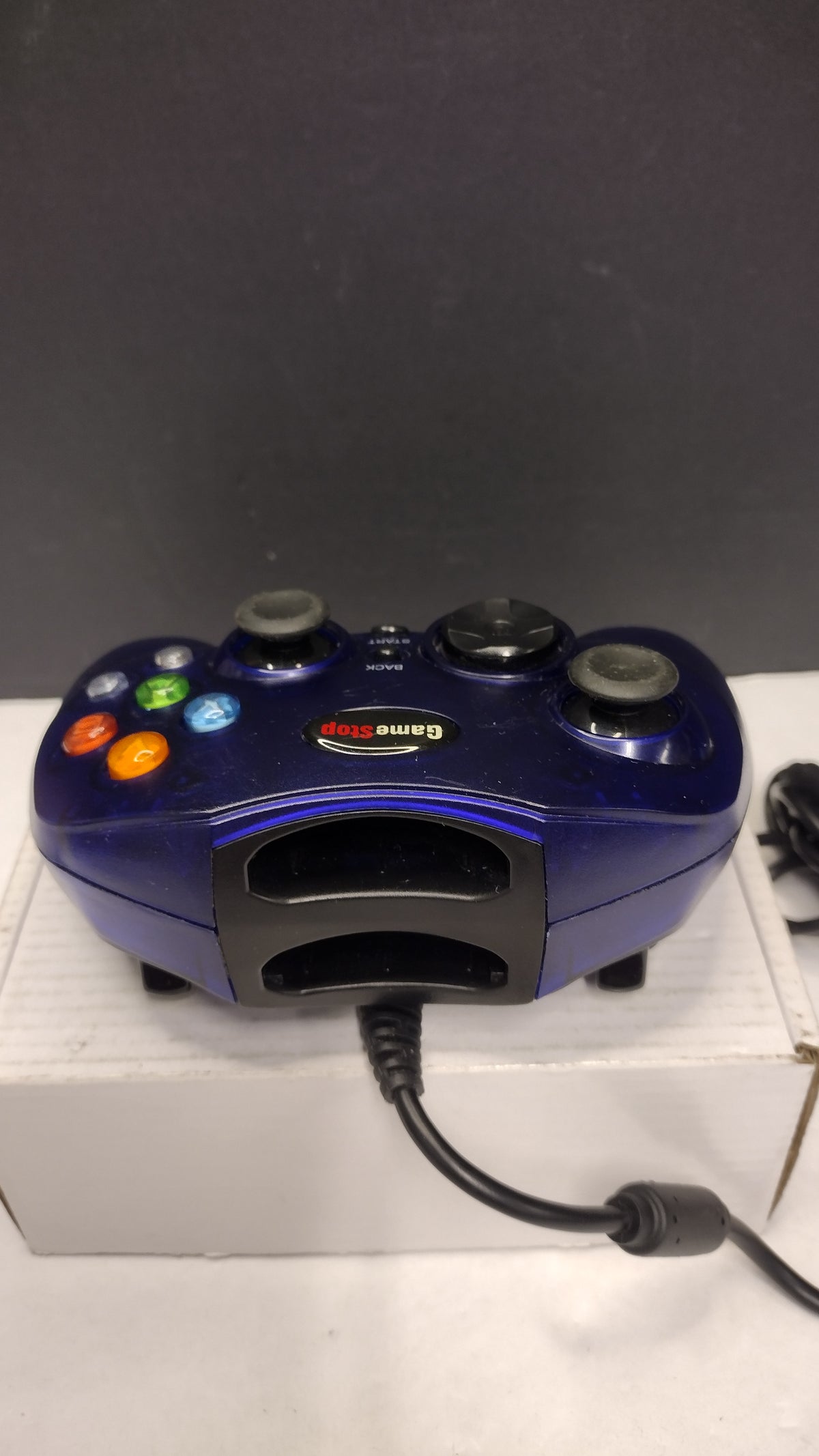 GameStop Xbox Wired Controller Blue BB-136 Original Xbox Tested