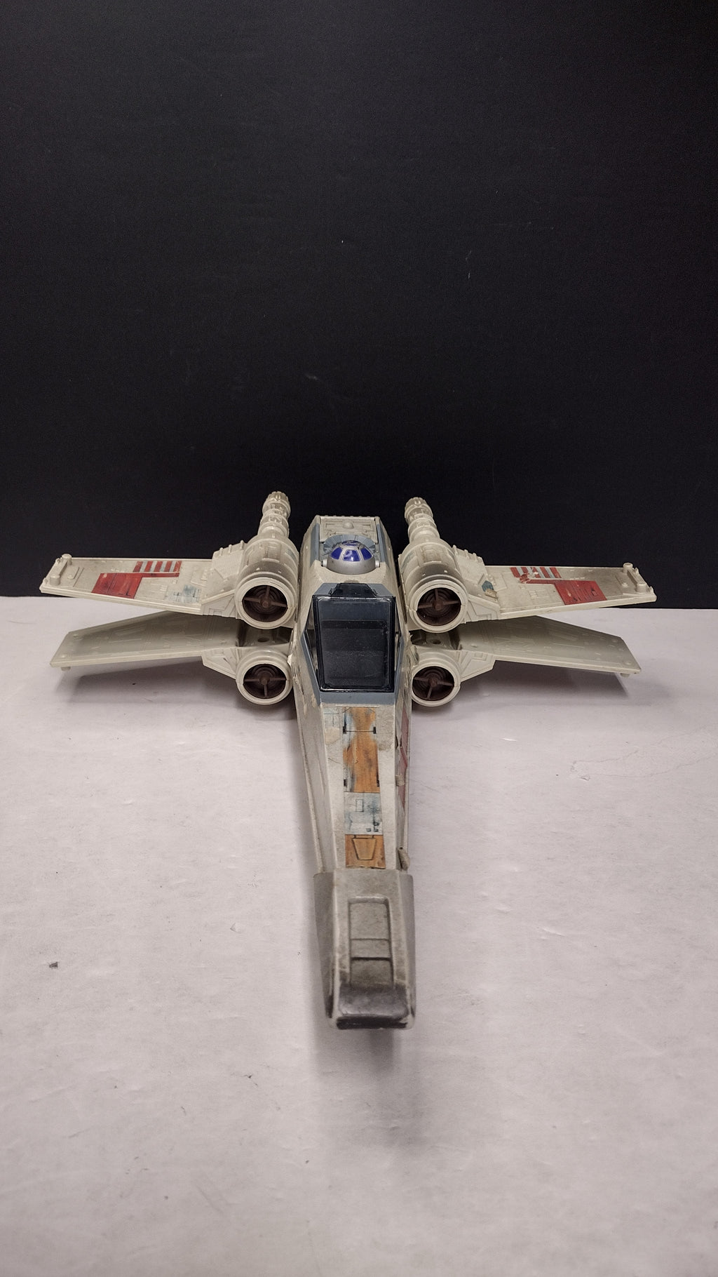 Vintage 1995 Star Wars The Power of the Force X-Wing Fighter Vehicle (Kenner / Tonka - Incomplete / Missing Wing Blasters)