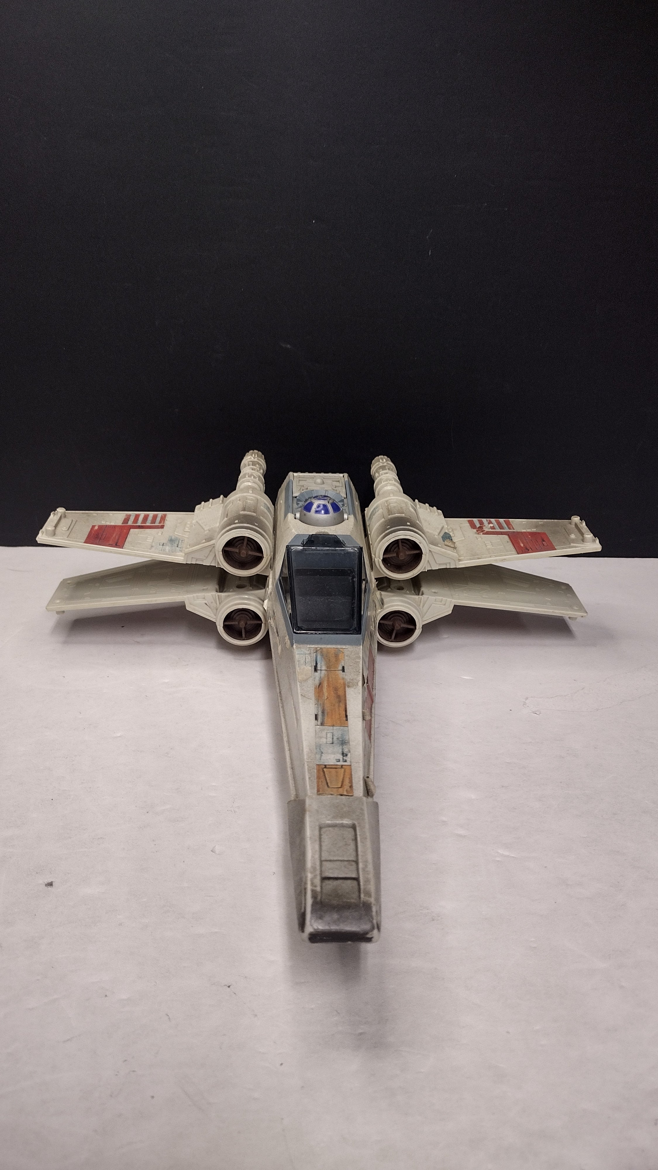 Vintage 1995 Star Wars The Power of the Force X-Wing Fighter Vehicle (Kenner / Tonka - Incomplete / Missing Wing Blasters)