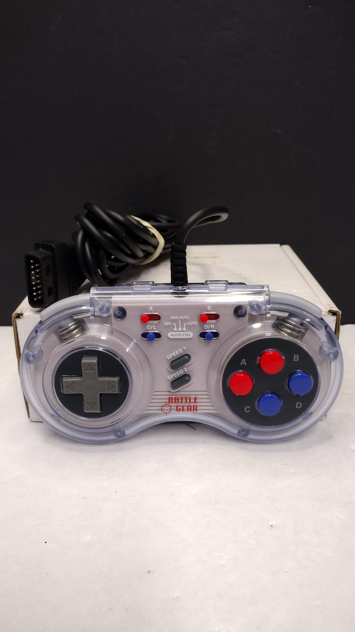 CompUSA Battle Gear- Wired Clear PC Controller Model 131737- Tested