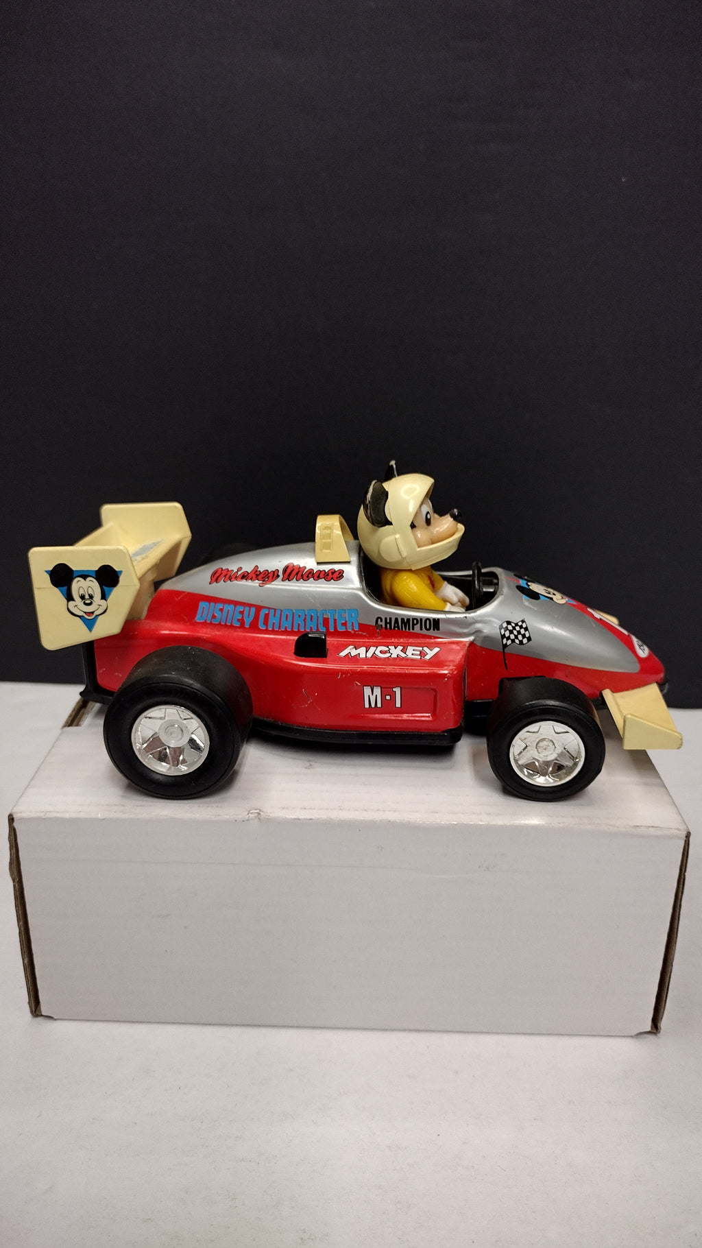 Vintage 1988 Masudaya Mickey Mouse "M-1 Champ" 1928 Race Car (Made in Japan)