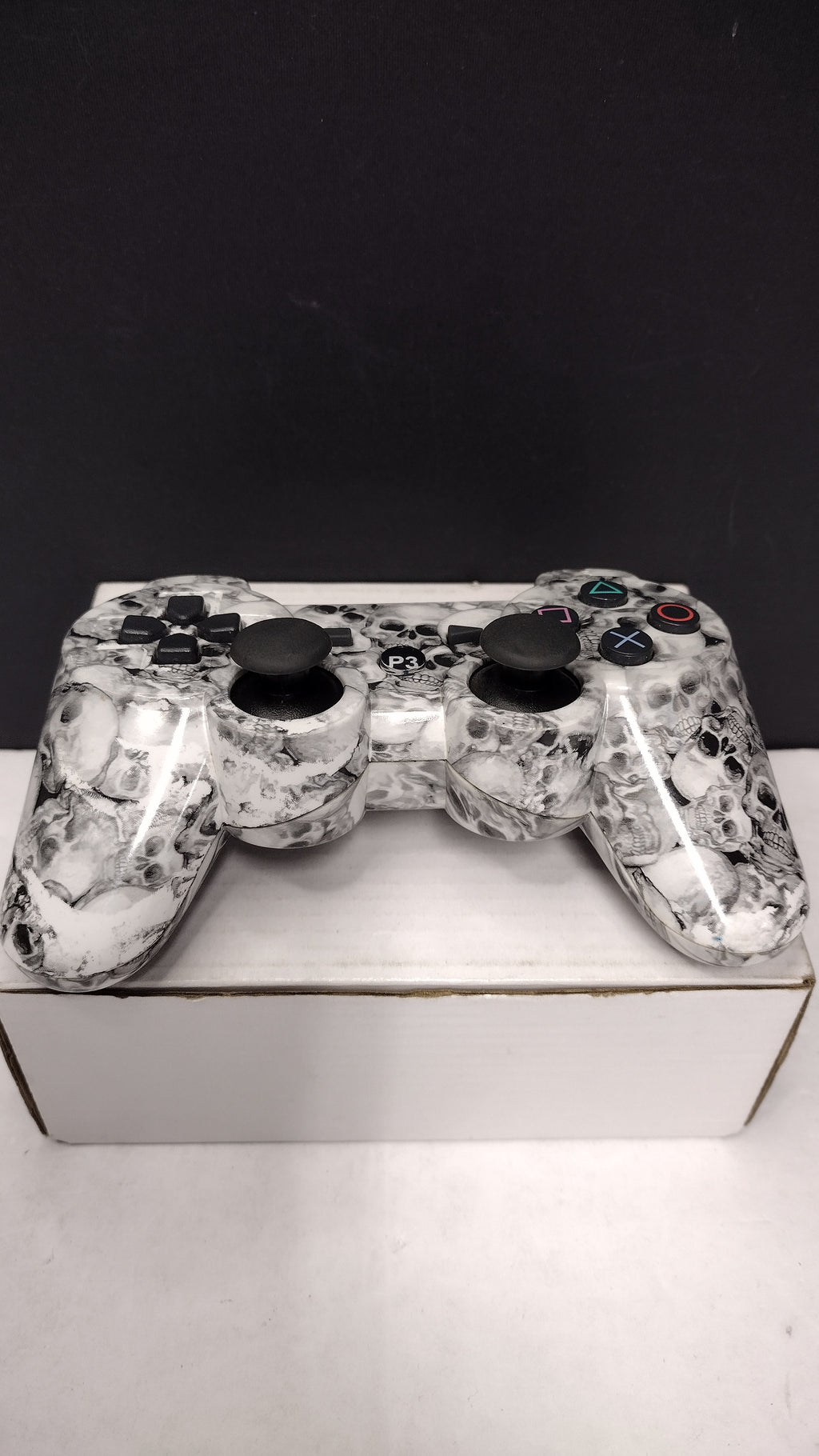 PS3 Wireless Controller Gray Skull Camo Wrap CECHZC2U Tested Works