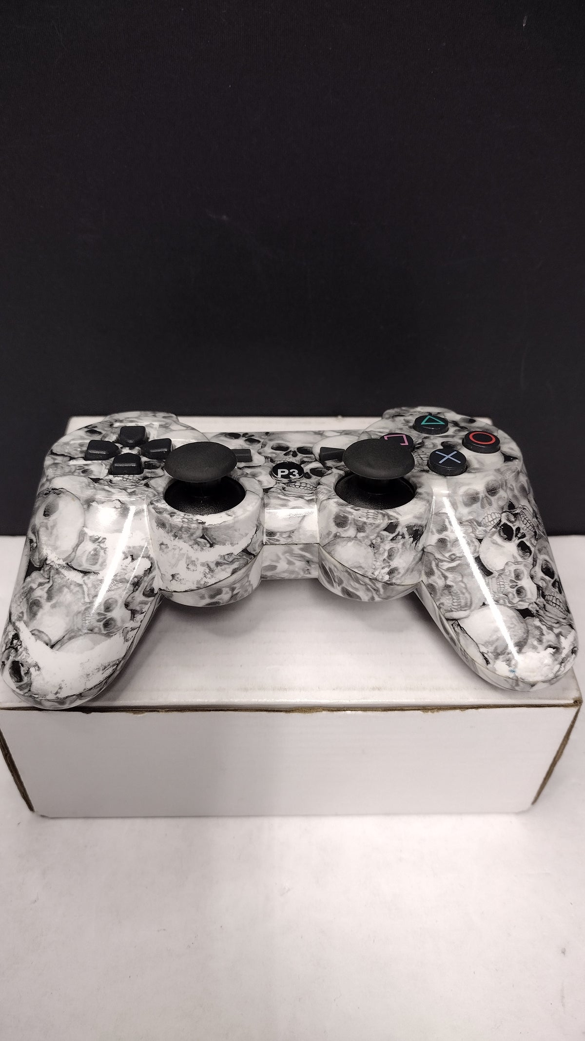 PS3 Wireless Controller Gray Skull Camo Wrap CECHZC2U Tested Works