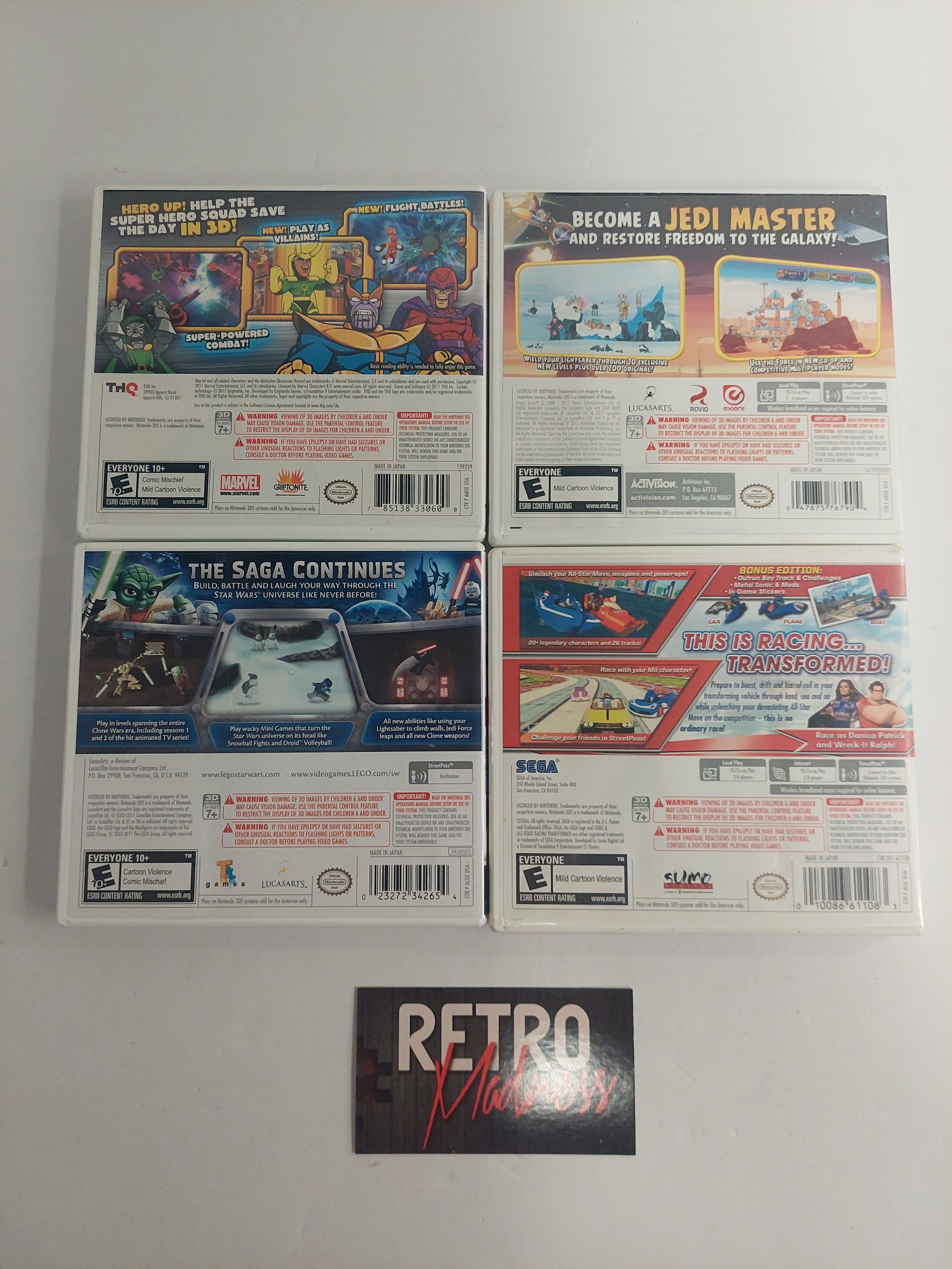 Nintendo 3DS Game Case No Games Lot of 4