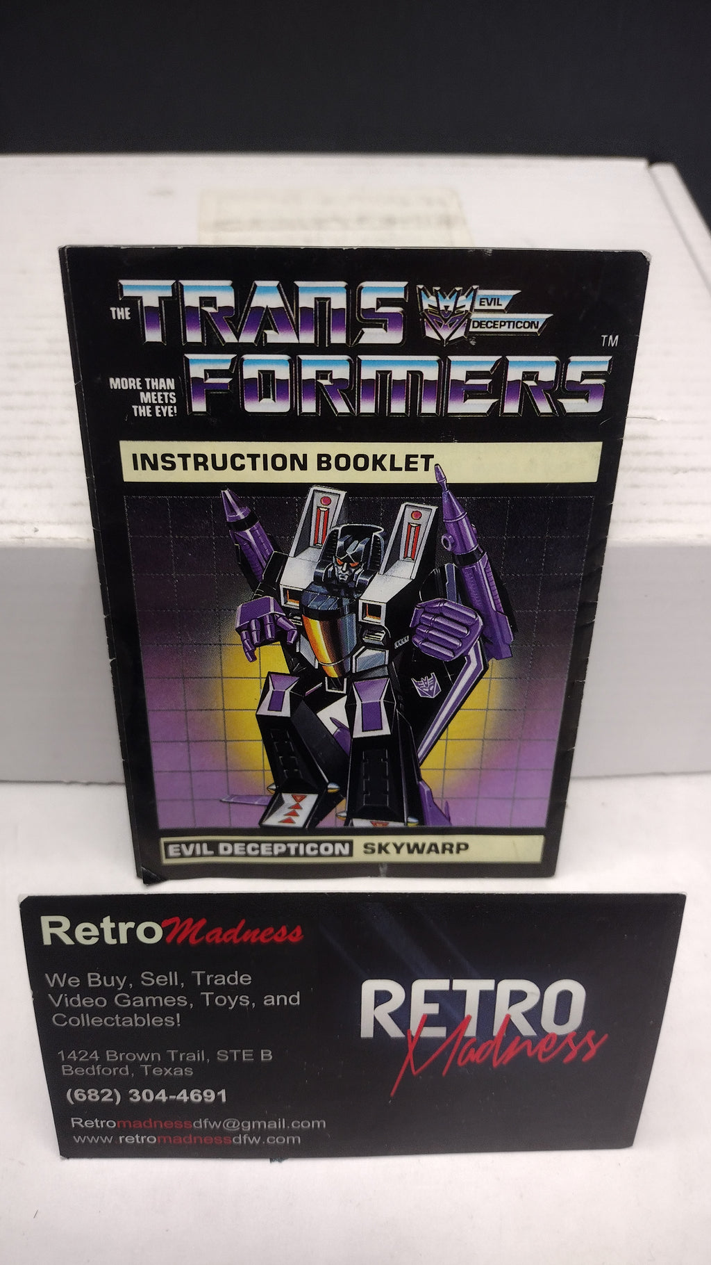 Vintage 1984 Original G1 Transformers Skywarp Instruction Booklet