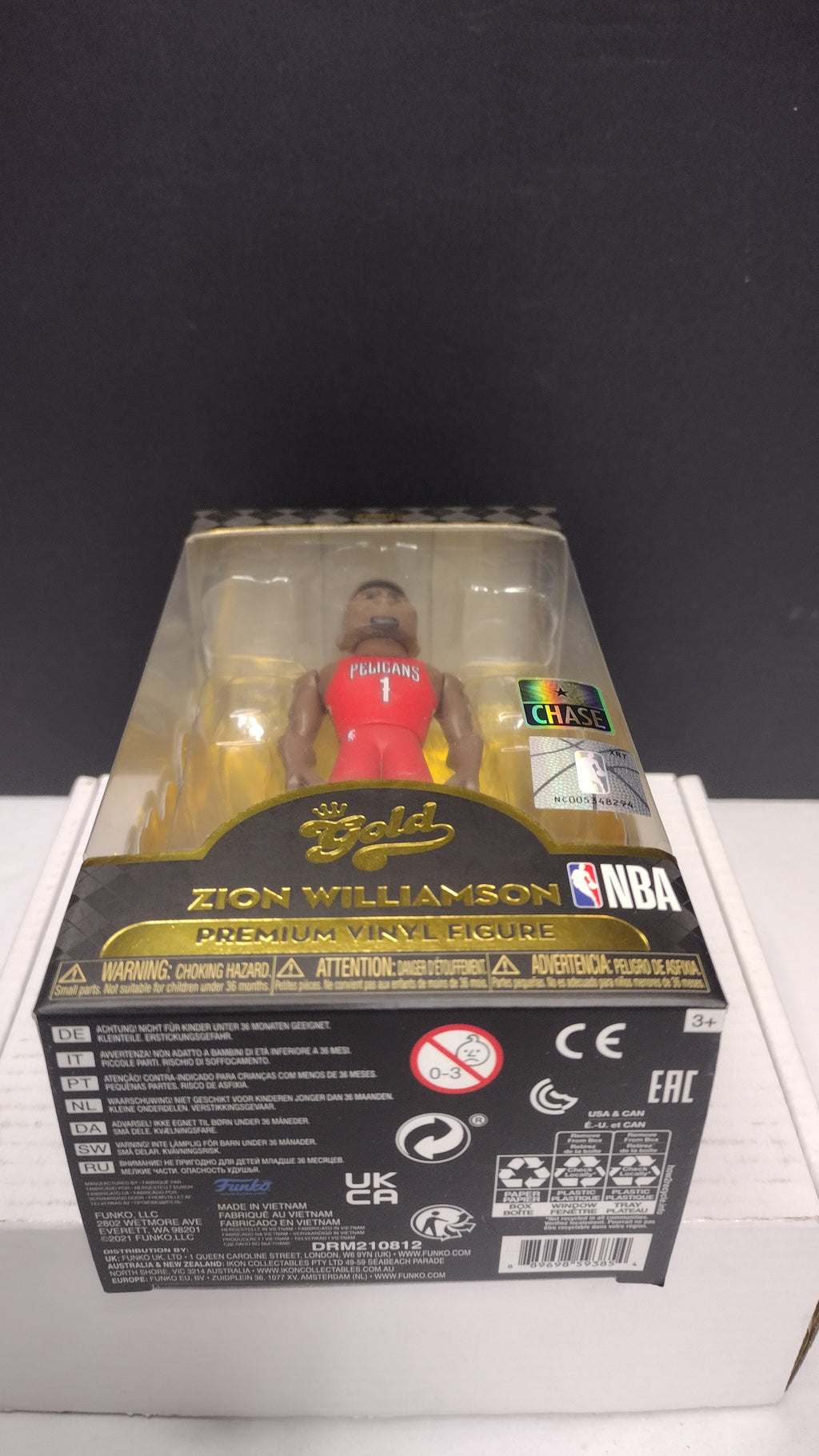 Funko GOLD Zion Williamson New Orleans Pelicans CHASE Variant Premium Vinyl Figure NIB