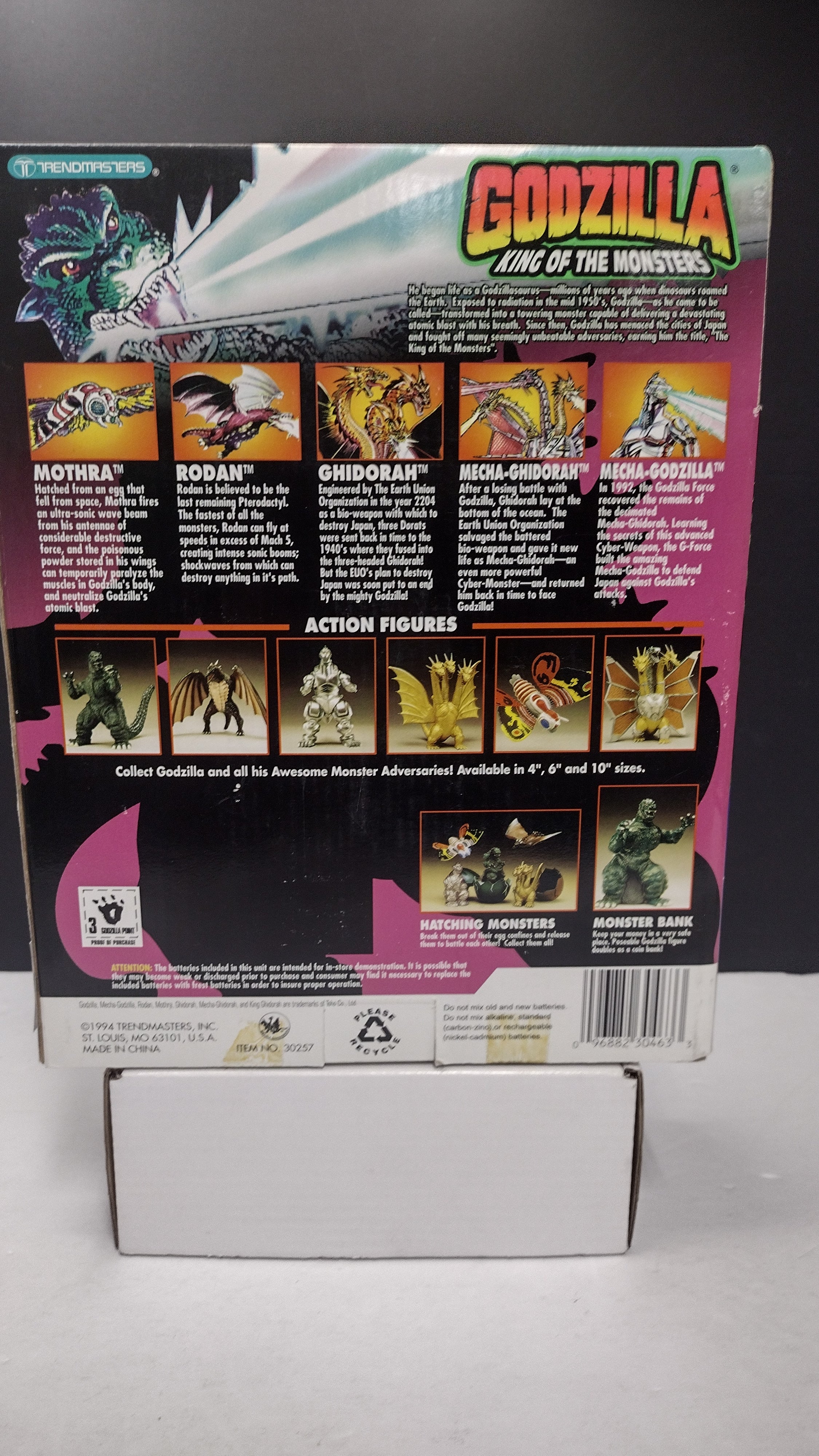 Vintage 1994 Trendmasters: Godzilla King of the Monsters – Mecha-Ghidorah Electronic Action Figure • Brand New / Factory Sealed in Original Box