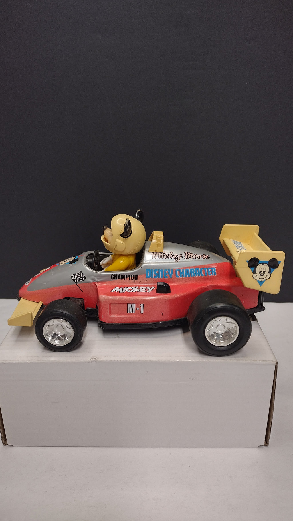 Vintage 1988 Masudaya Mickey Mouse "M-1 Champ" 1928 Race Car (Made in Japan)