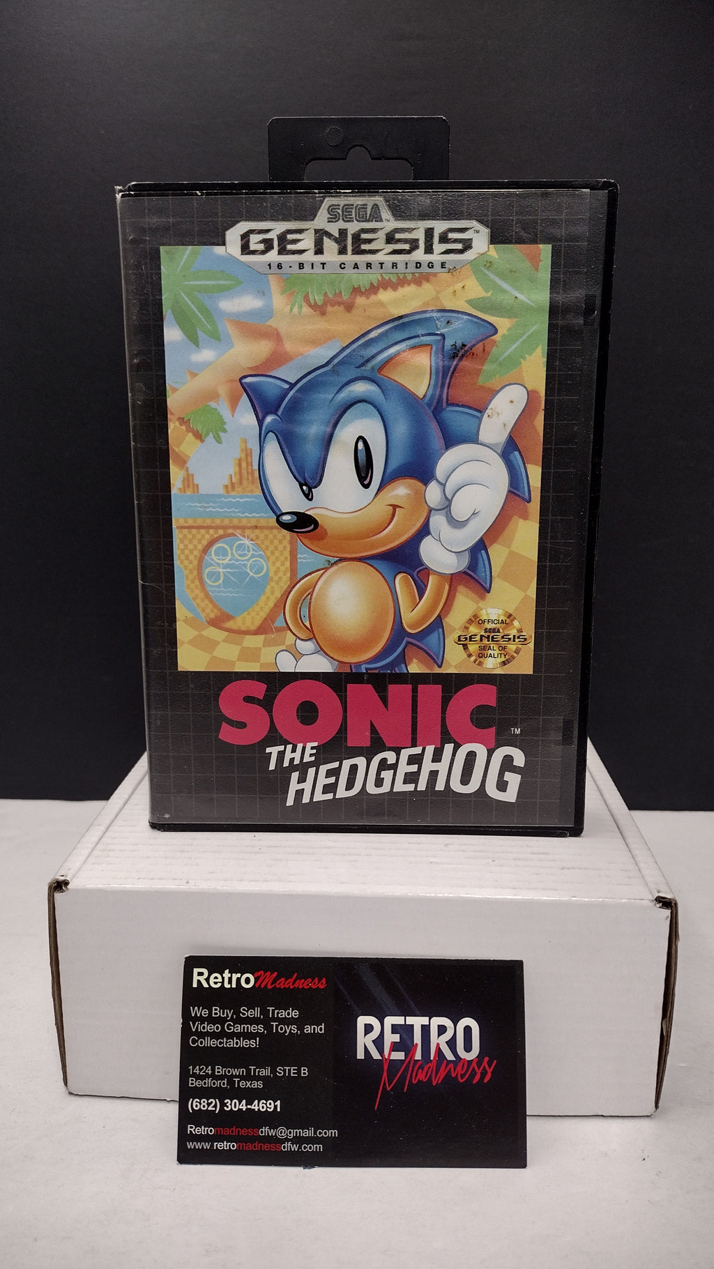 Vintage Sonic the Hedgehog Sega Genesis Box Only (No Game or Manual)