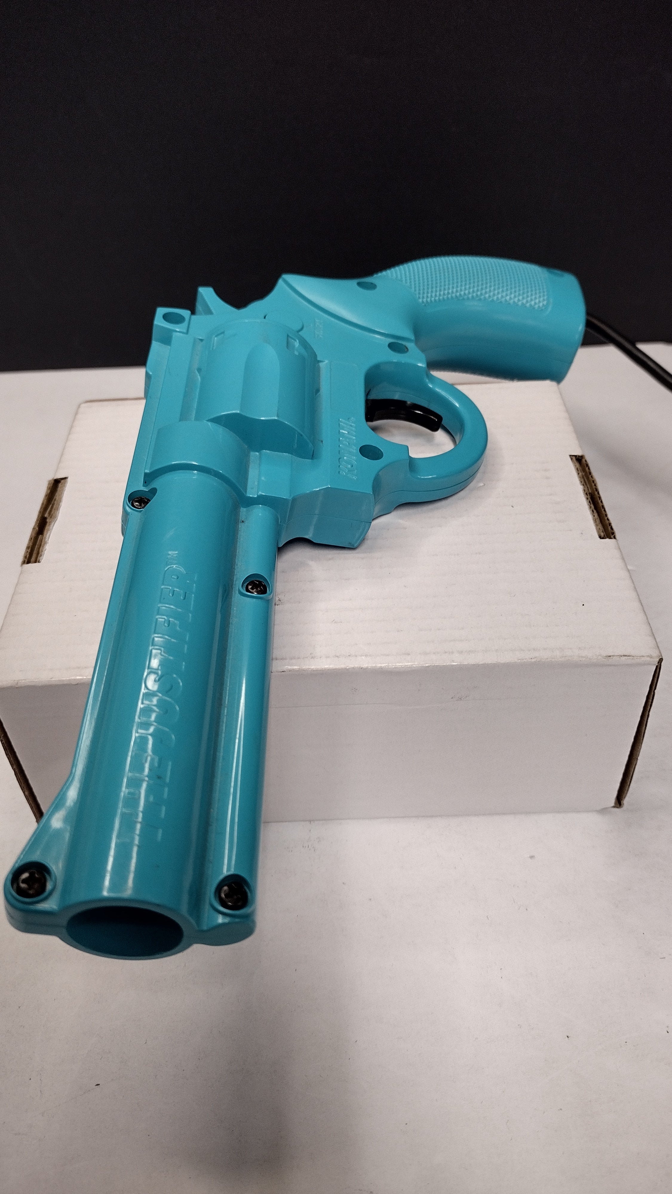 Vintage 1993 Konami "The Justifier" Blue Light Gun Pistol for Sega Genesis