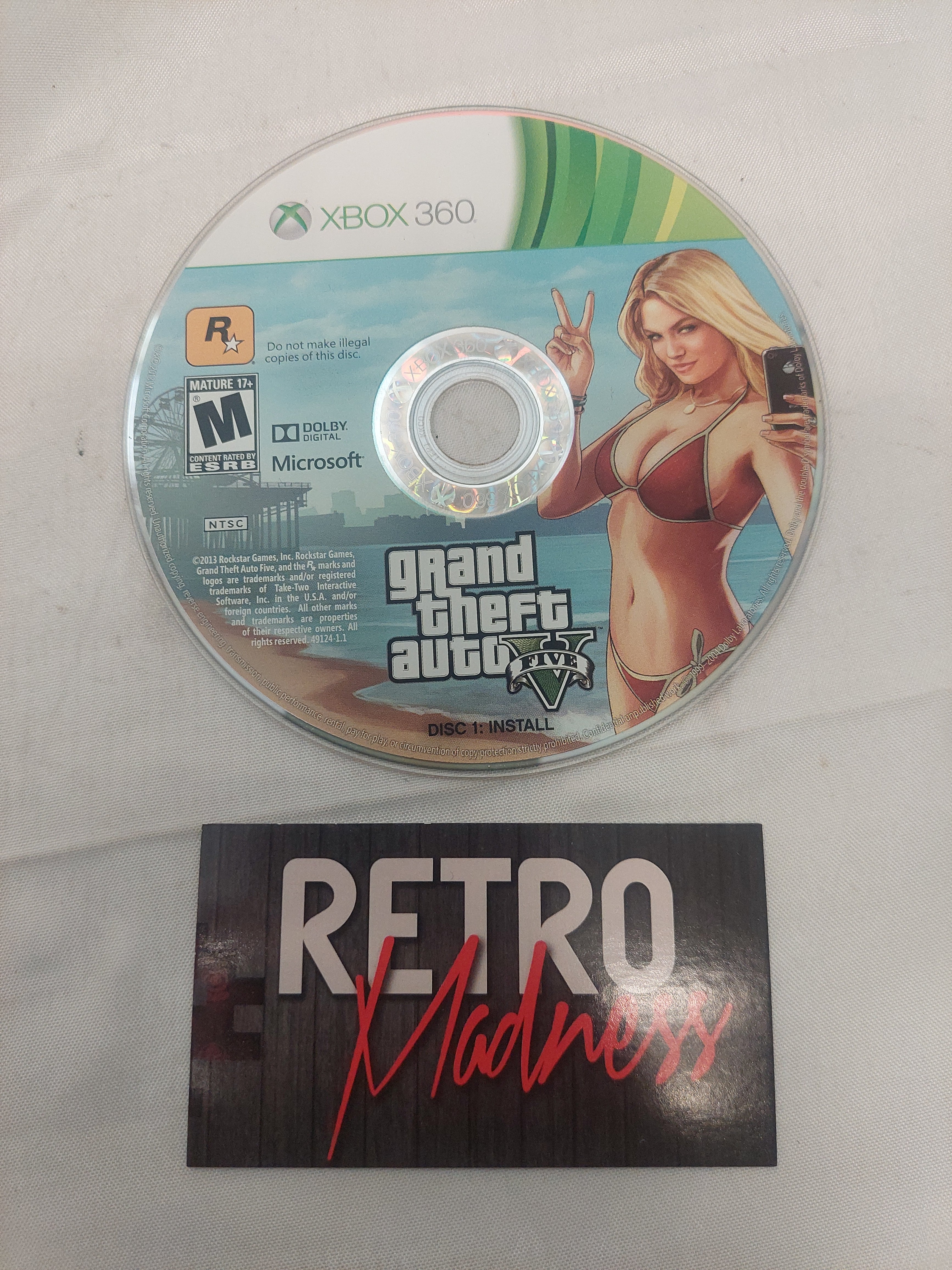 Xbox 360 Grand Theft Auto V Game Disc Only