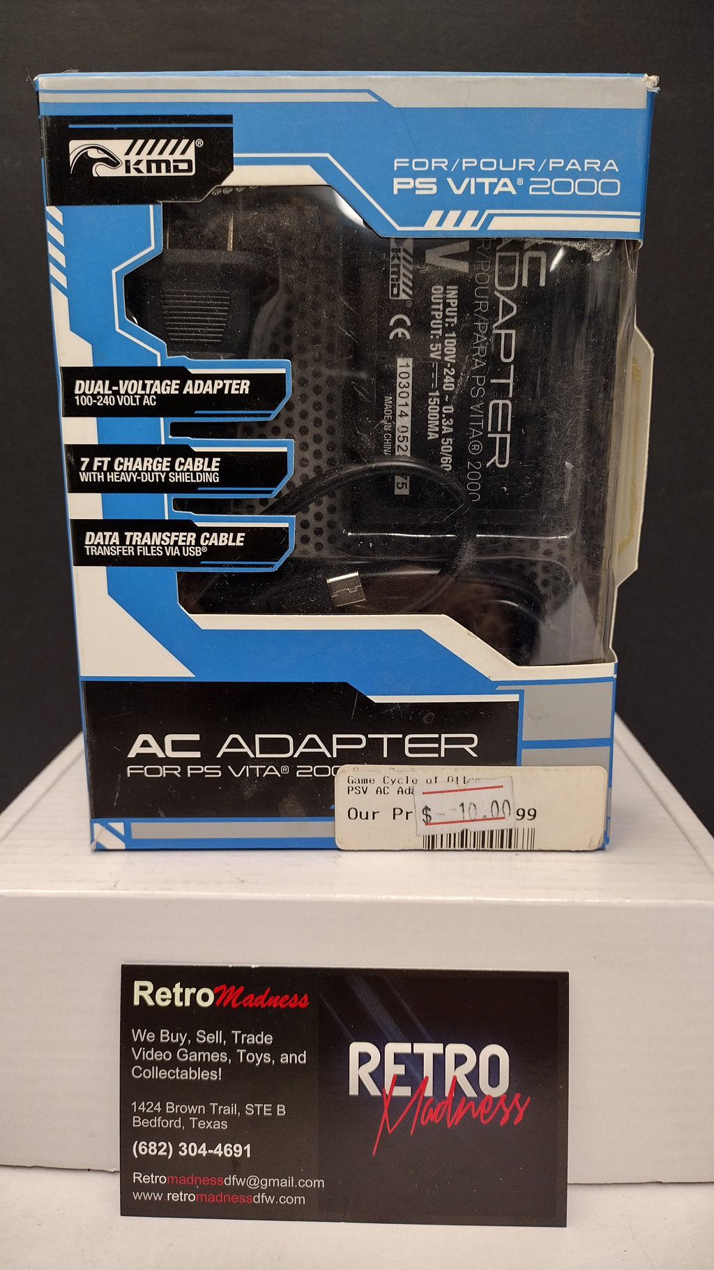 KMD AC Adapter for PlayStation Vita 2000 – 7ft Power Cable (Brand New)