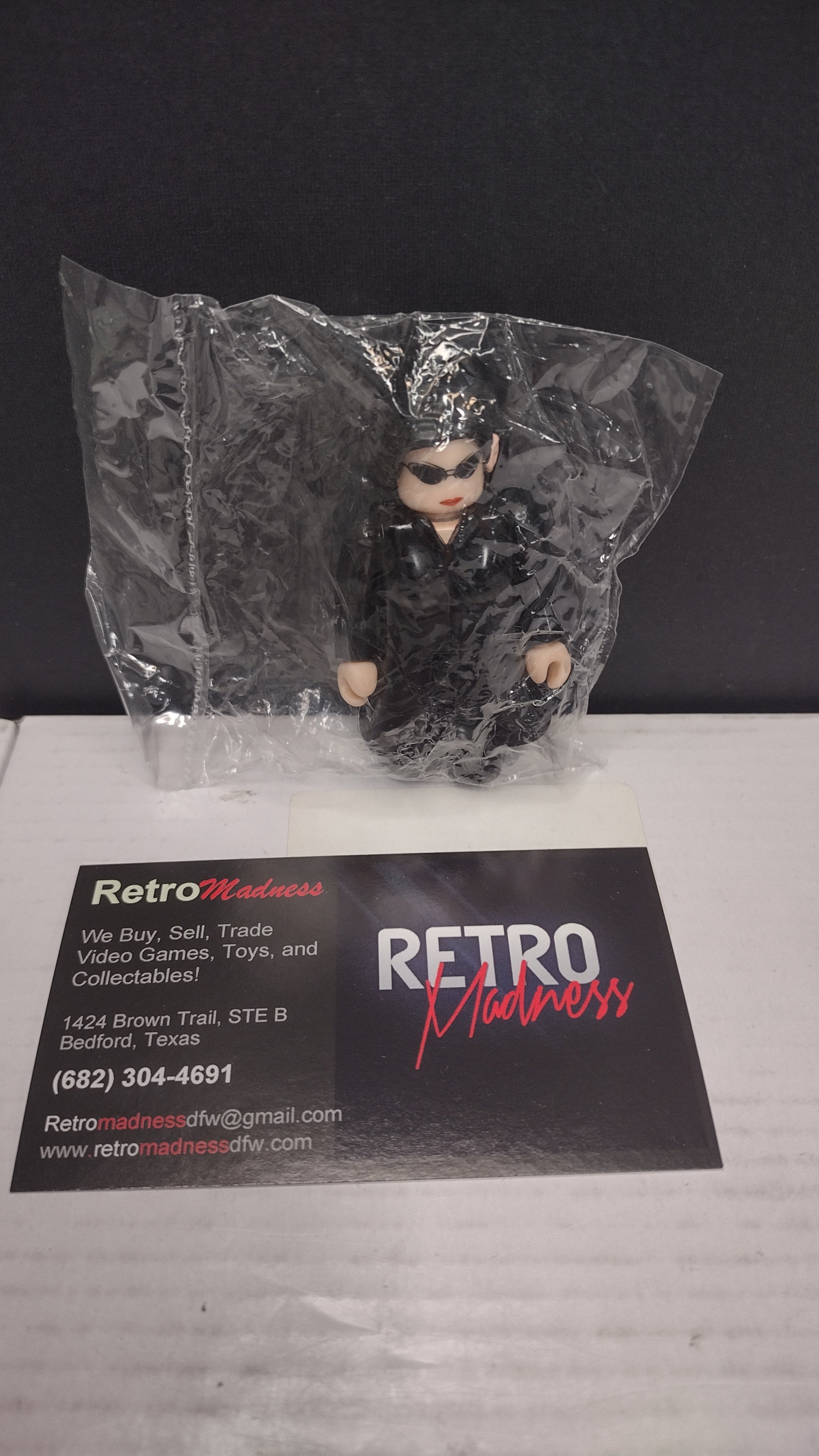 Authentic Medicom Toy: The Matrix Kubrick – Trinity 100% Micro Figure • Loose But Factory Sealed In Inner Baggie (2003)