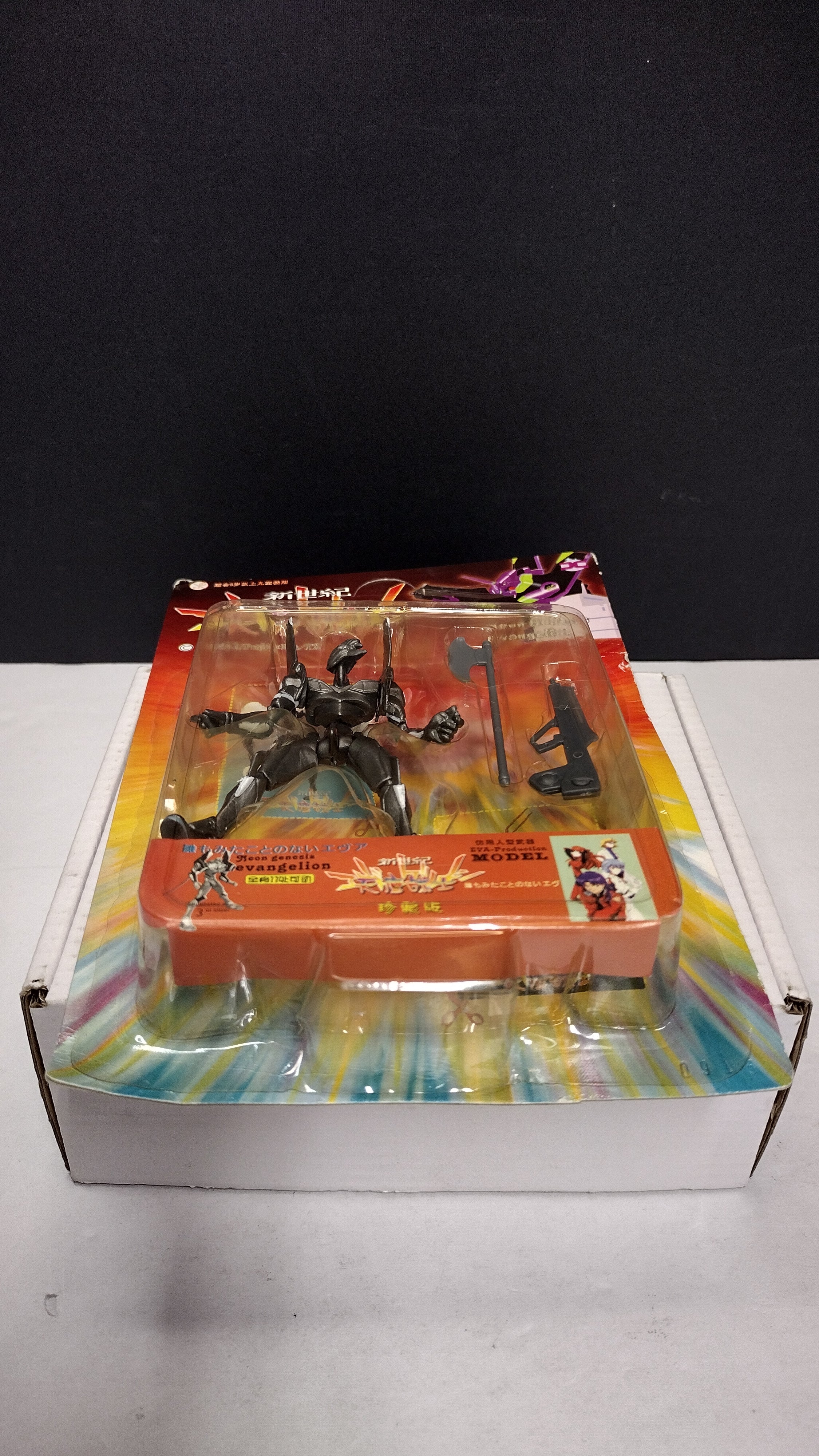 Vintage Neon Genesis Evangelion EVA Production Model 4-Inch Mini Action Figure MOC (Card Wear)