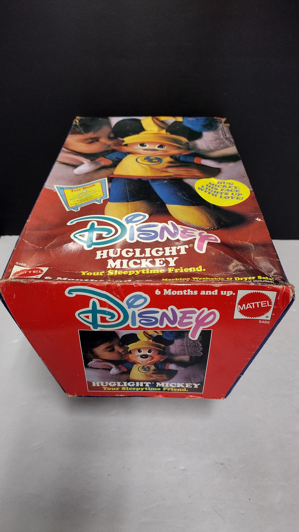 Vintage Mattel Disney Mickey Mouse Hug & Glow Light Up Plush Boxed