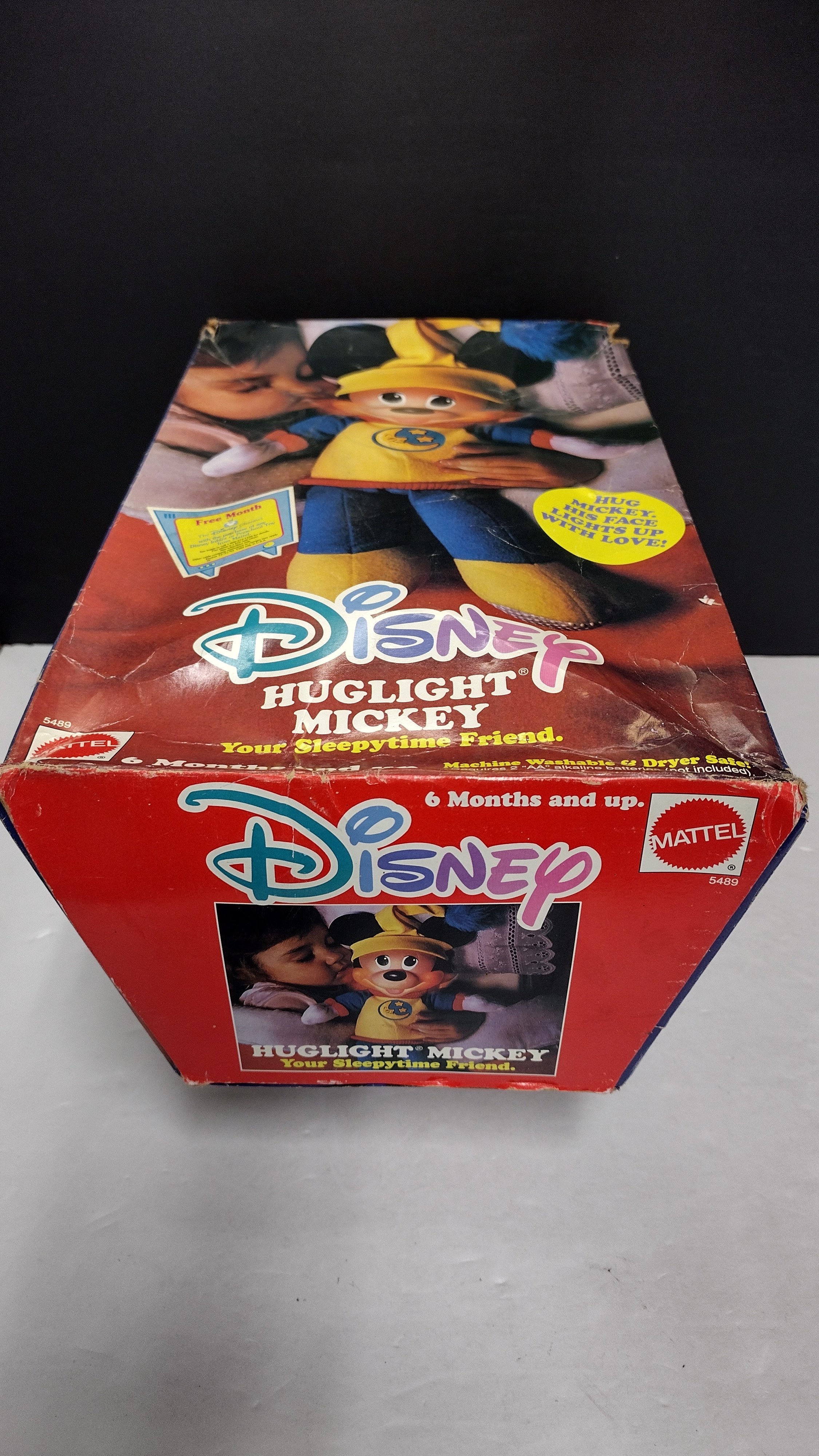 Vintage Mattel Disney Mickey Mouse Hug & Glow Light Up Plush Boxed