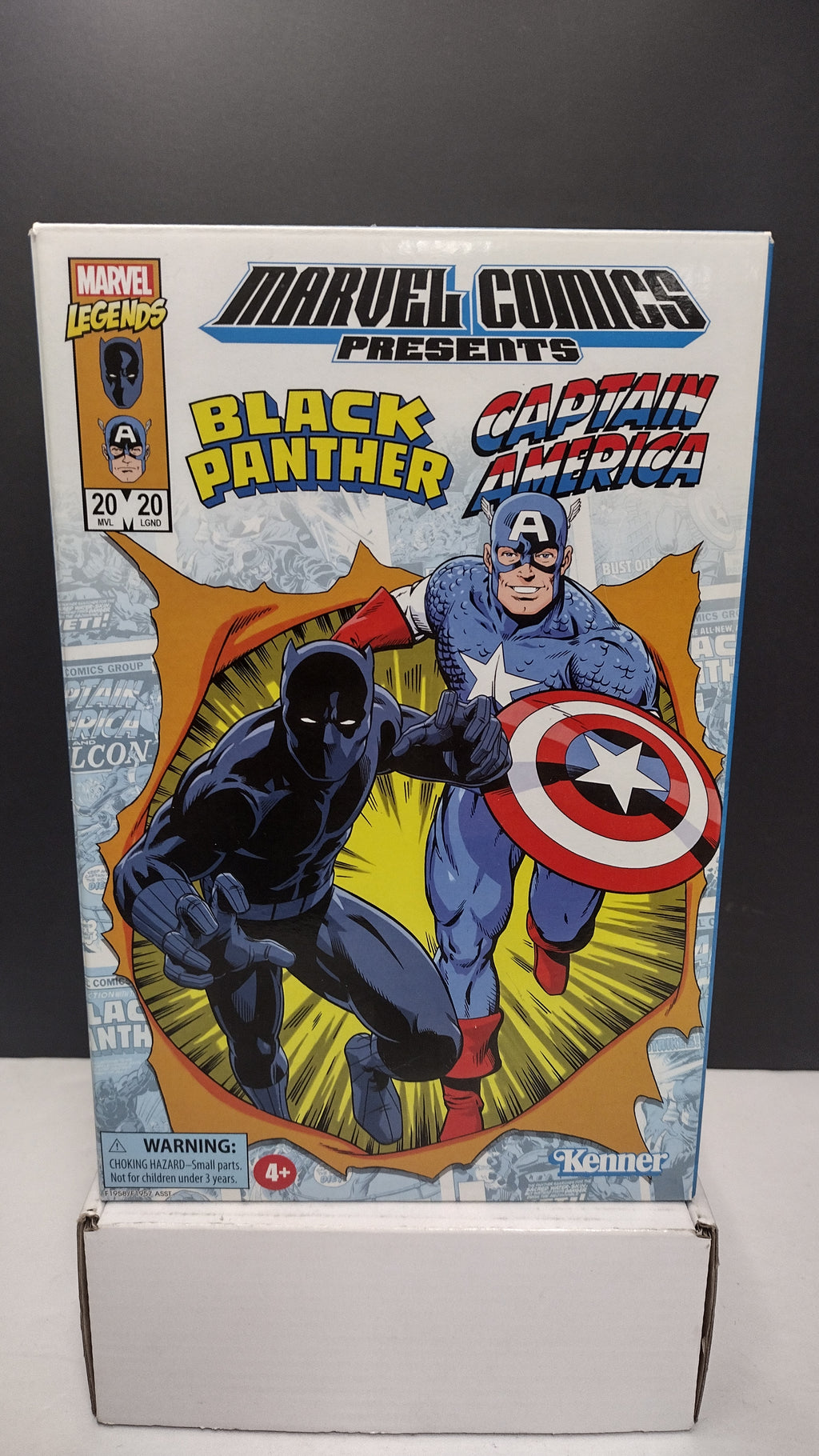 Hasbro Marvel Legends Retro 3.75-Inch Black Panther & Captain America 2-Pack NIB (Open Outer Box)