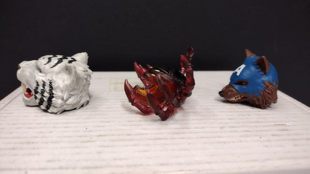 Marvel Legends BAF Heads- Lot Of 5- Gambit, Demogoblin, The Void, Titus, Capwolf