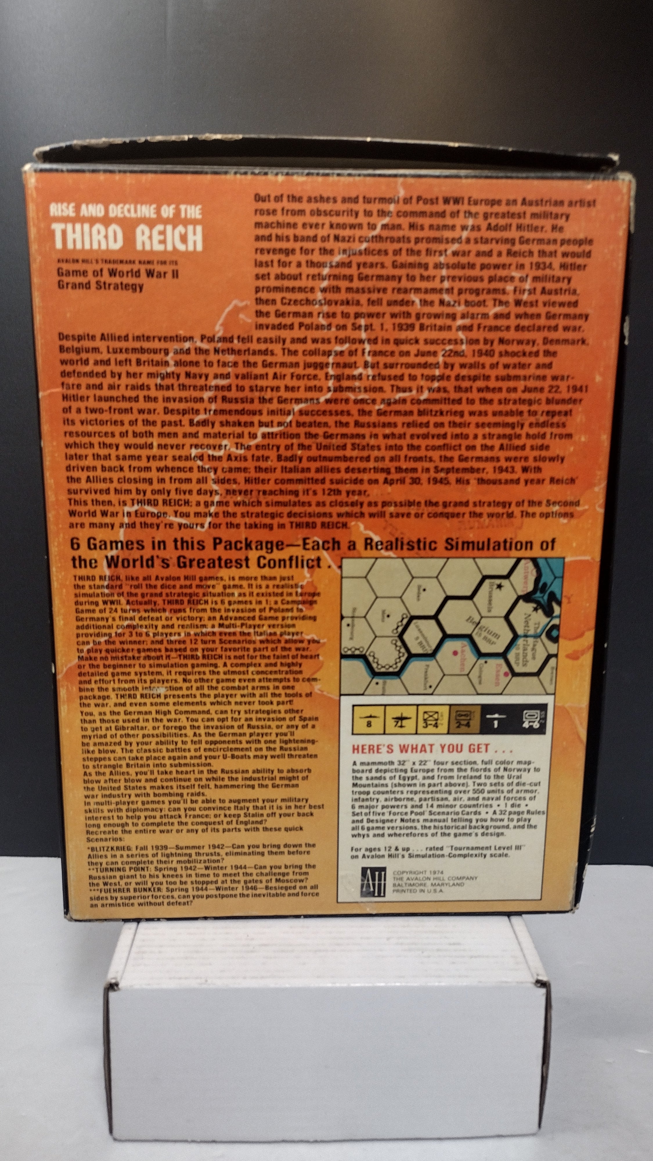 Vintage Avalon Hill Bookcase Game #813 – Rise and Decline of the Third Reich
