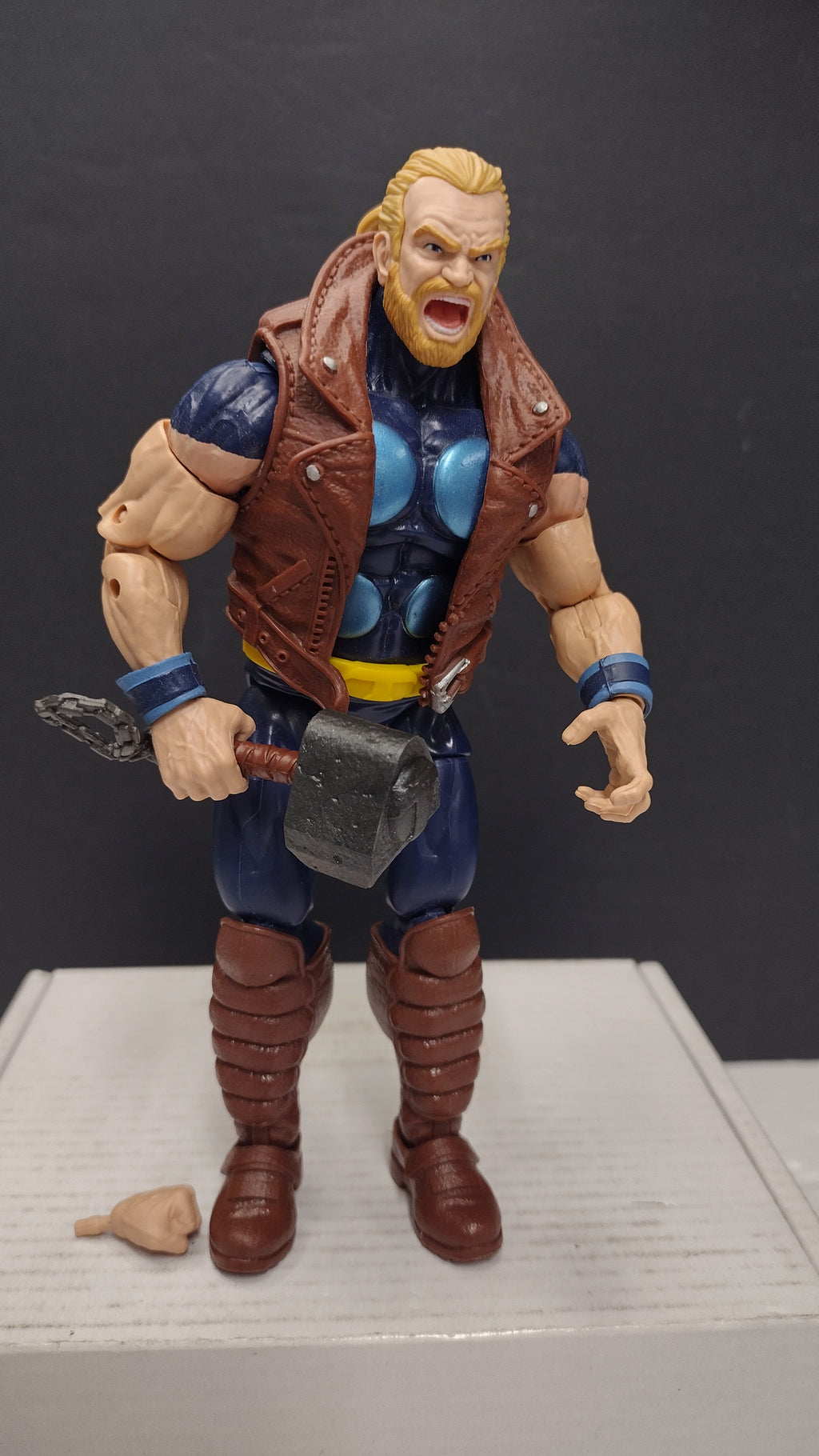Marvel Legends Series Classic Comic Thunderstrike (Eric Masterson) 6-Inch Action Figure (Hasbro Joe Fixit Wave - Loose w/ Hammer & 1 Extra Hand)