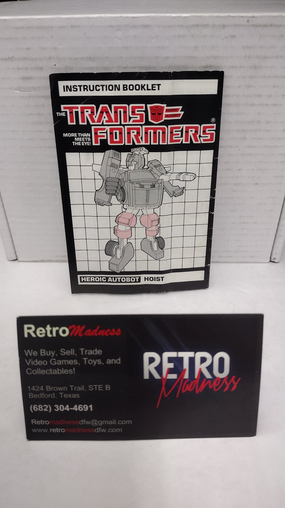 Vintage 1986 Original G1 Transformers Hoist - Instruction Booklet