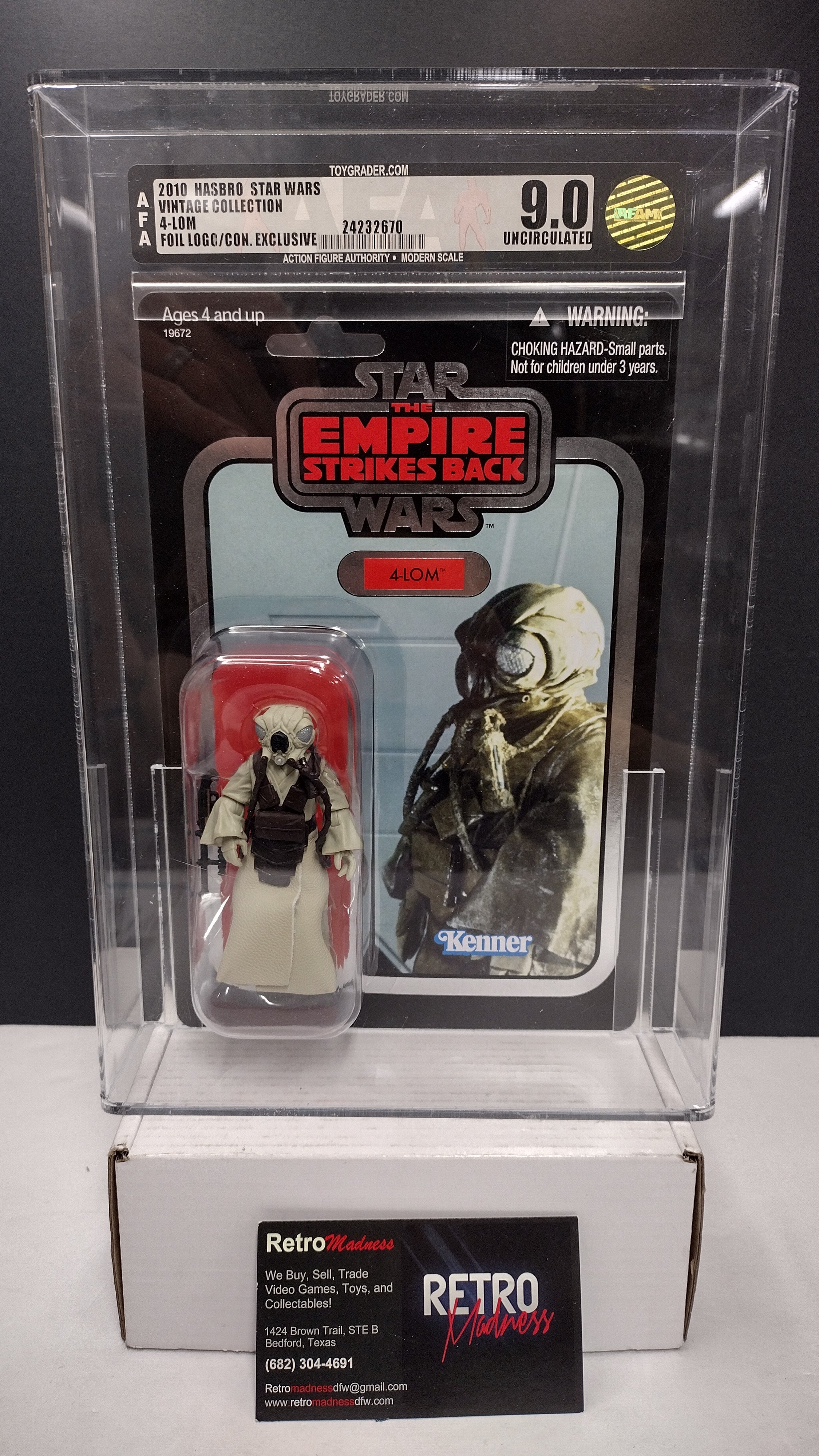 Star Wars The Vintage Collection Celebration V Exclusive 4-LOM 3.75" Action Figure – AFA 9.0 Uncirculated (Mint In Packaged)