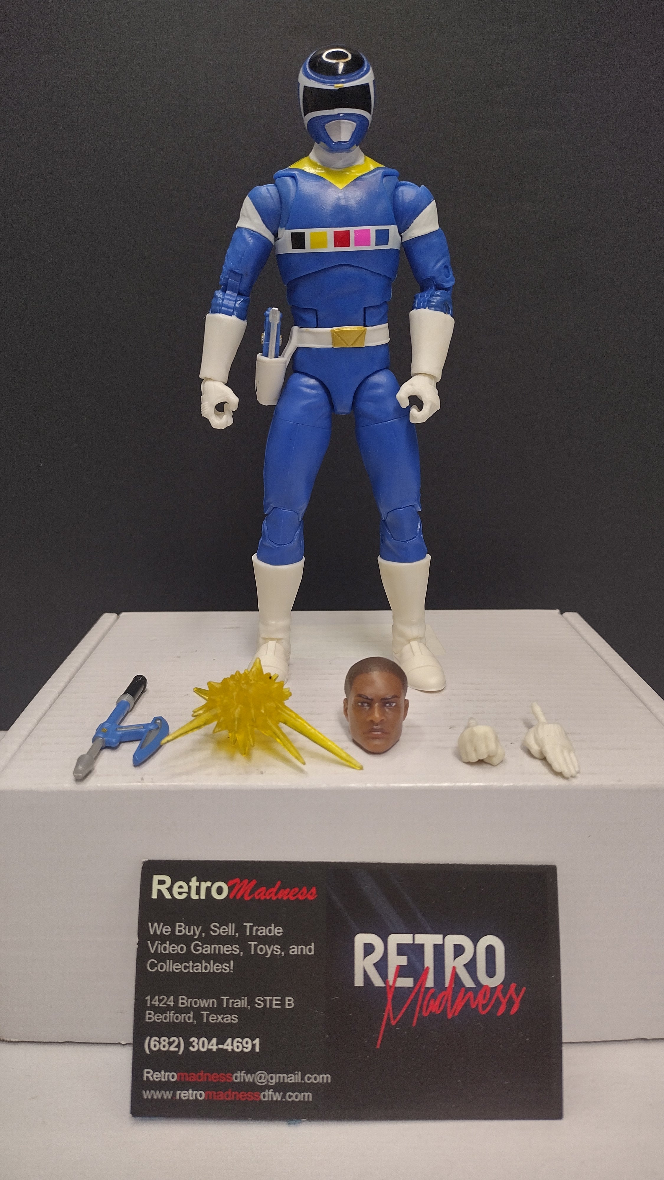 Power Rangers Lightning Collection: In Space Blue Ranger 6-Inch Action Figure • Loose & 100% Complete (Hasbro)