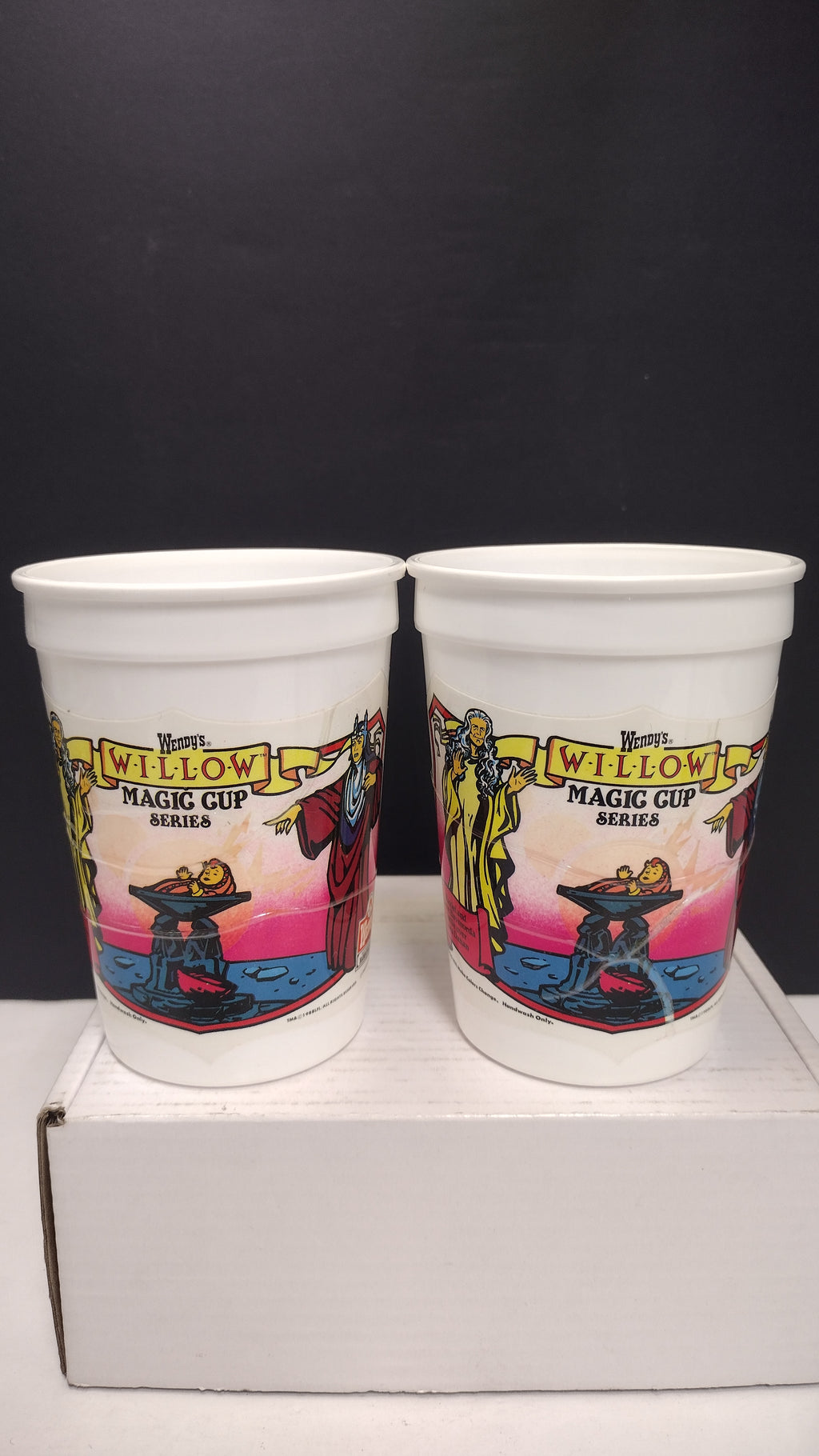 Vintage 1988 Willow Movie Wendy's Magic Cup 3-Cup Collector's Lot