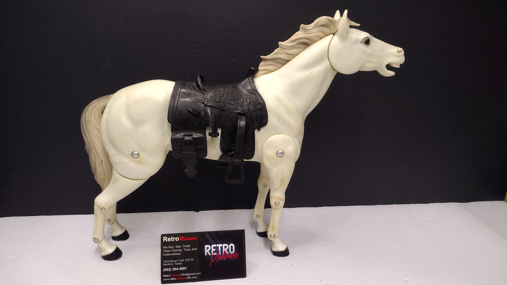 Vintage 1973 Gabriel Toys Lone Ranger SILVER HORSE Action Figure with Saddle