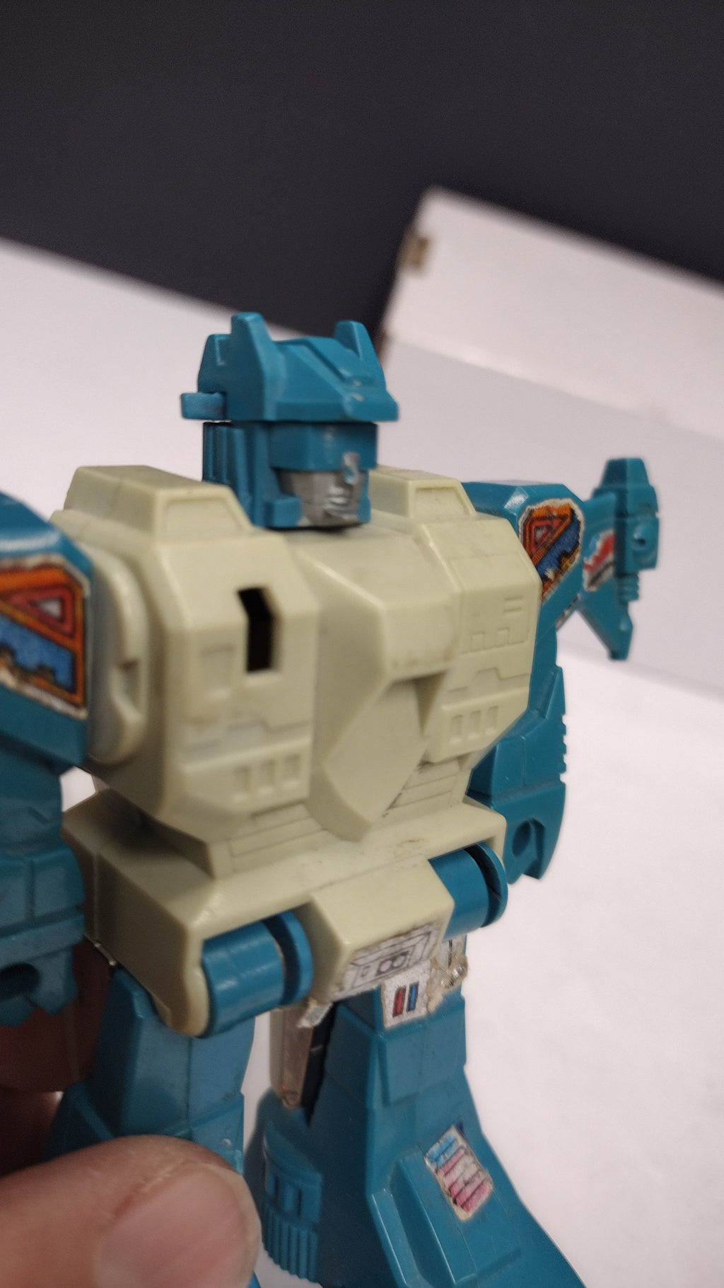 Vintage G1 Transformers Jumpstarter: Topspin – Hasbro 1985 (Broken Clasp)