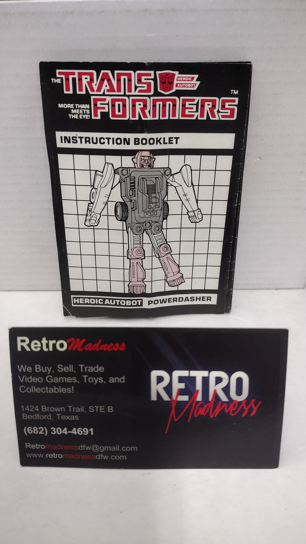 Vintage 1984 Original G1 Transformers Powerdasher Jet - Instruction Booklet