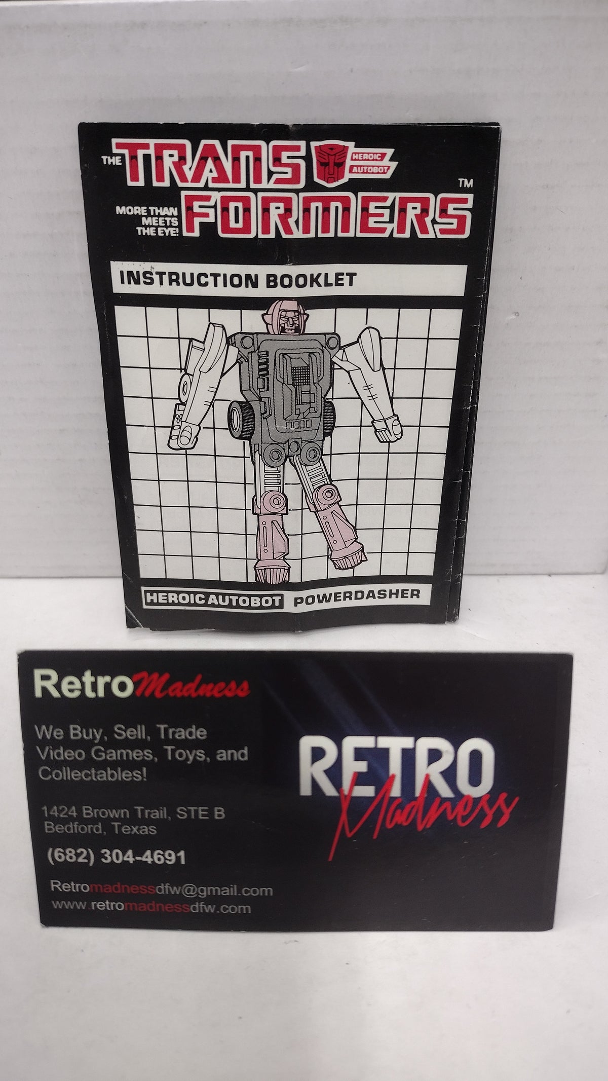 Vintage 1984 Original G1 Transformers Powerdasher Jet - Instruction Booklet