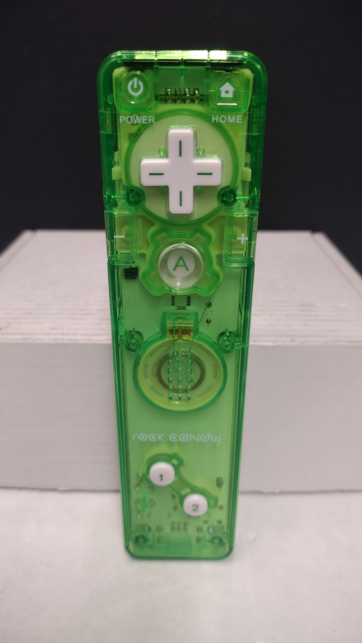 Rock Candy Controller Remote For Nintendo Wii Transparent Green- PL 8560C- Tested and Works