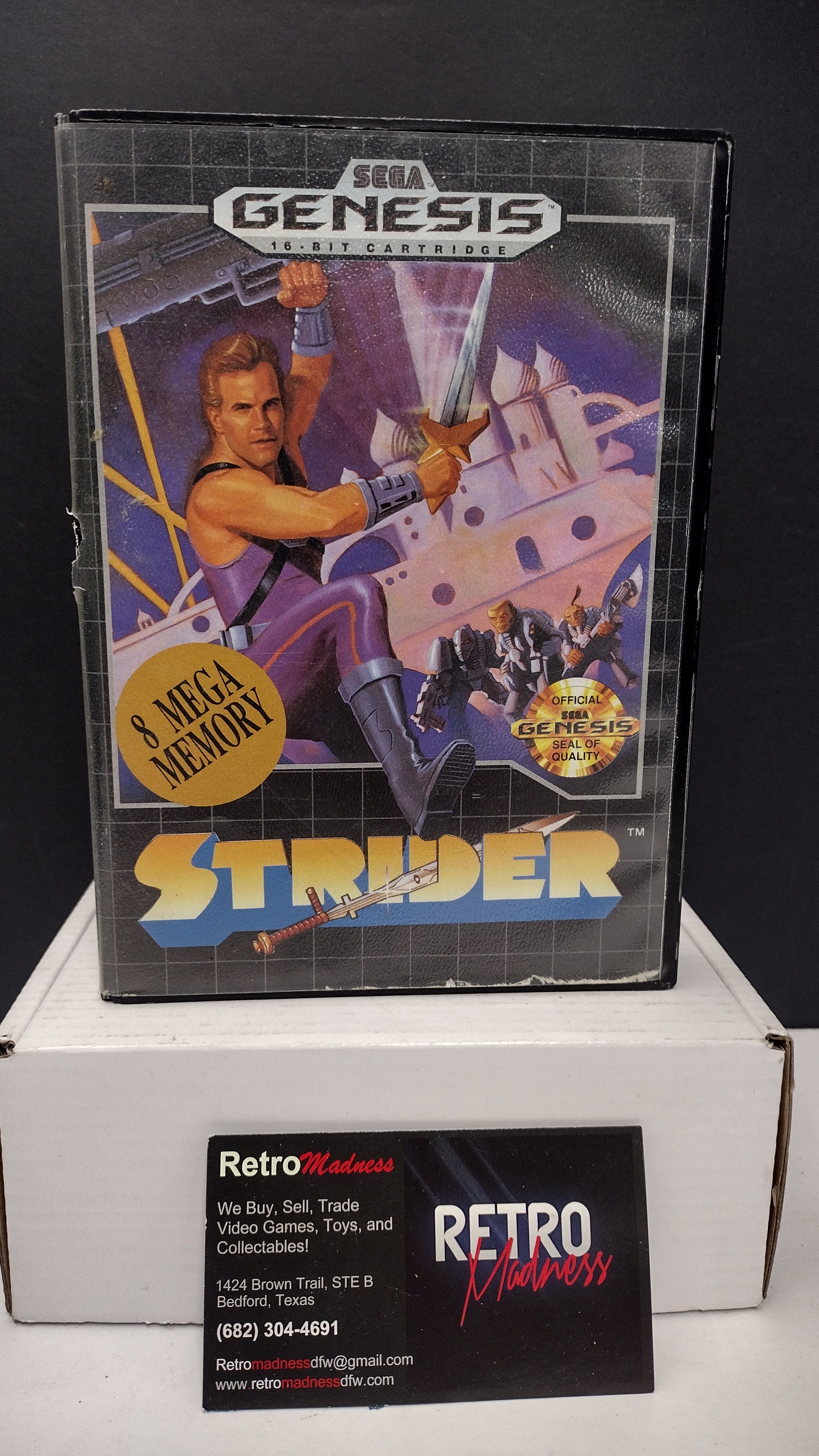 Vintage Strider Sega Genesis Box & Manual Only (No Game)