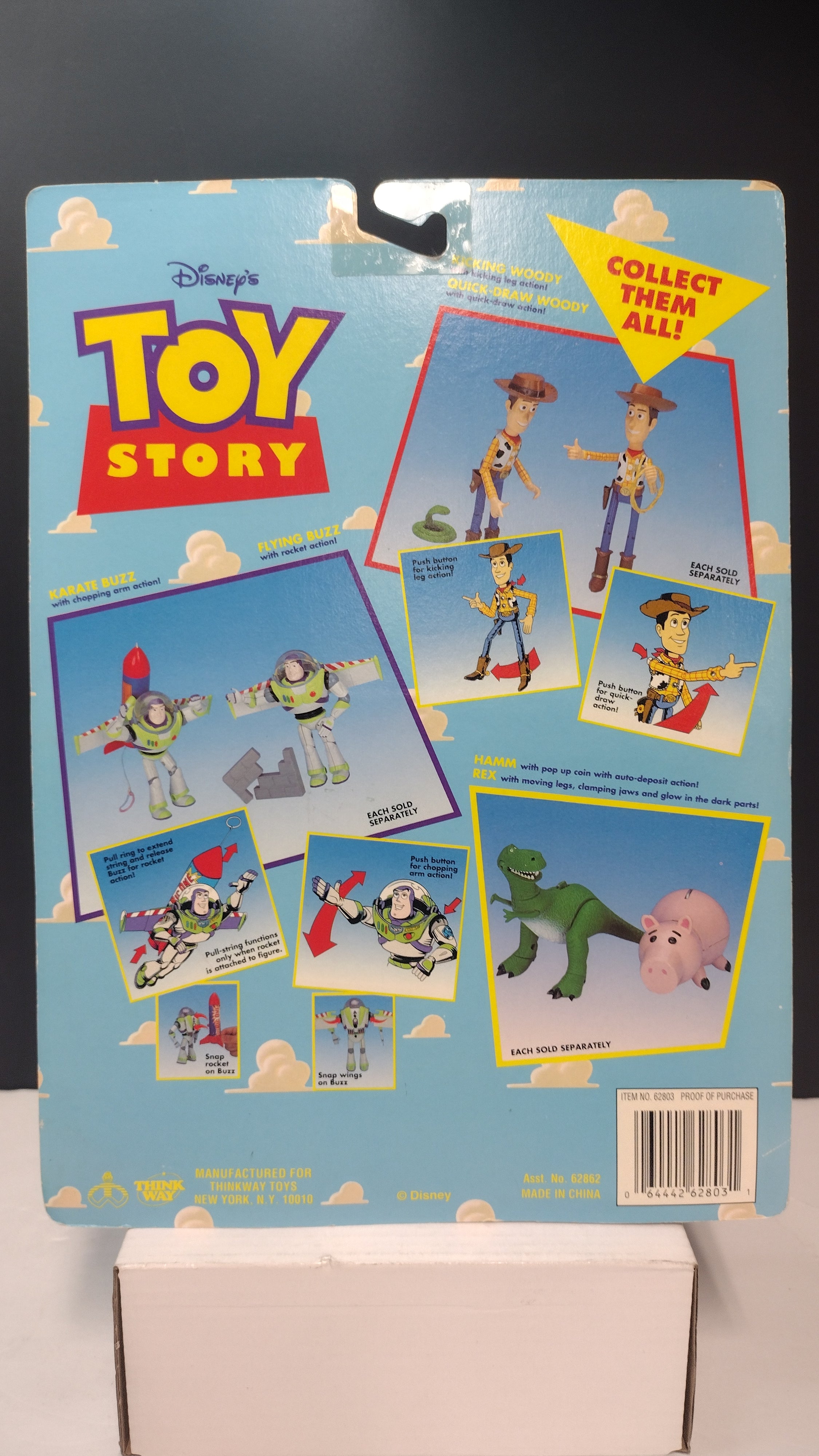 1995 Toy Story Rex Action Figure – Glow-in-the-Dark Edition (Thinkway Toys)