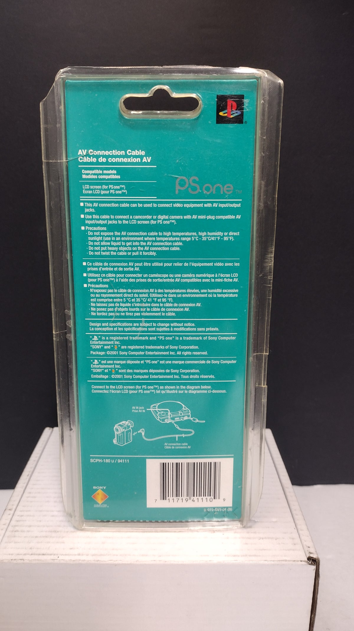 Sony PlayStation PS One AV Connection Cable SCPH-180 U PS1 New Sealed Box
