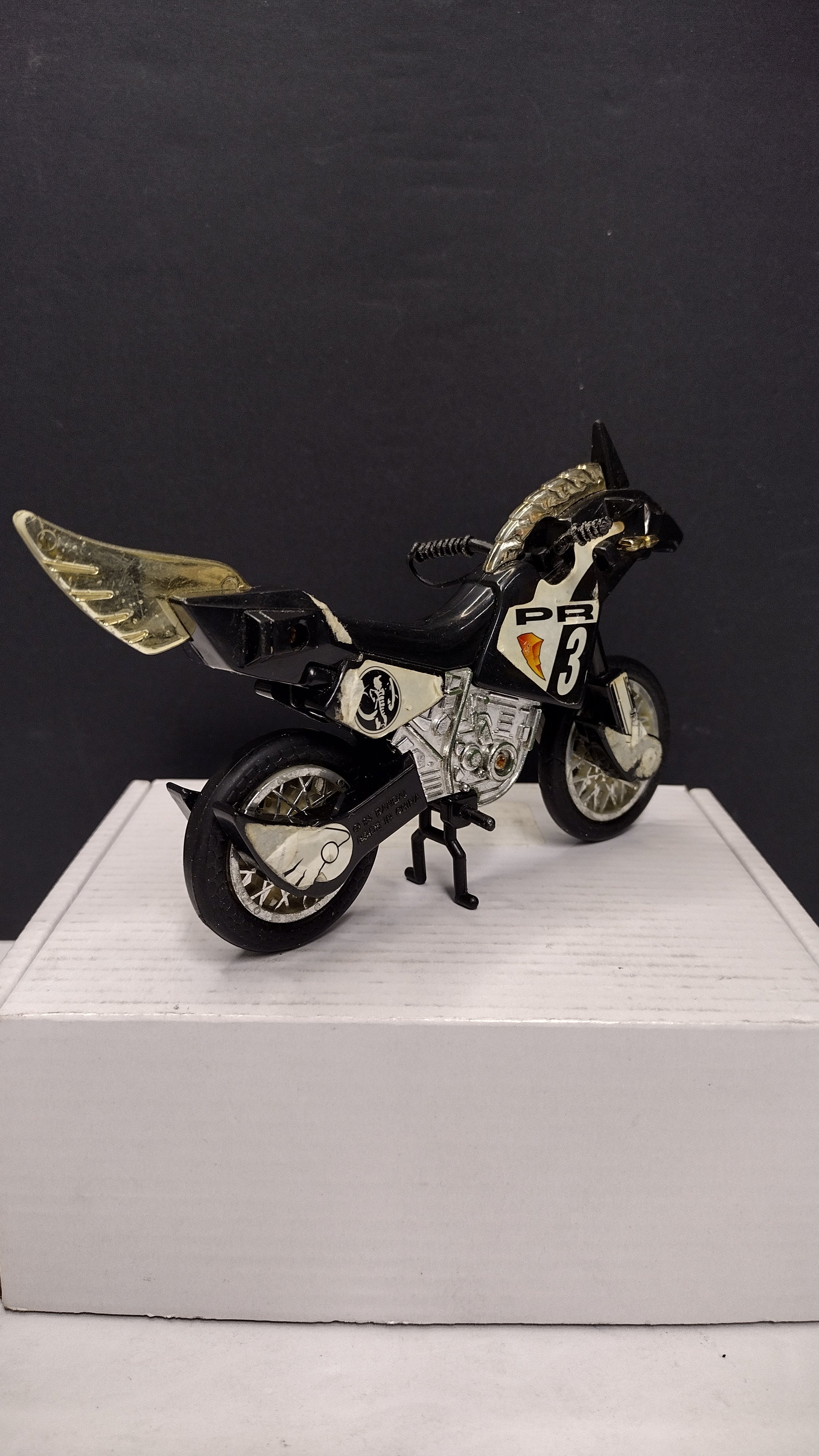 Vintage 1994 Bandai Mighty Morphin Power Rangers Black Thunder Bike Vehicle (Loose)