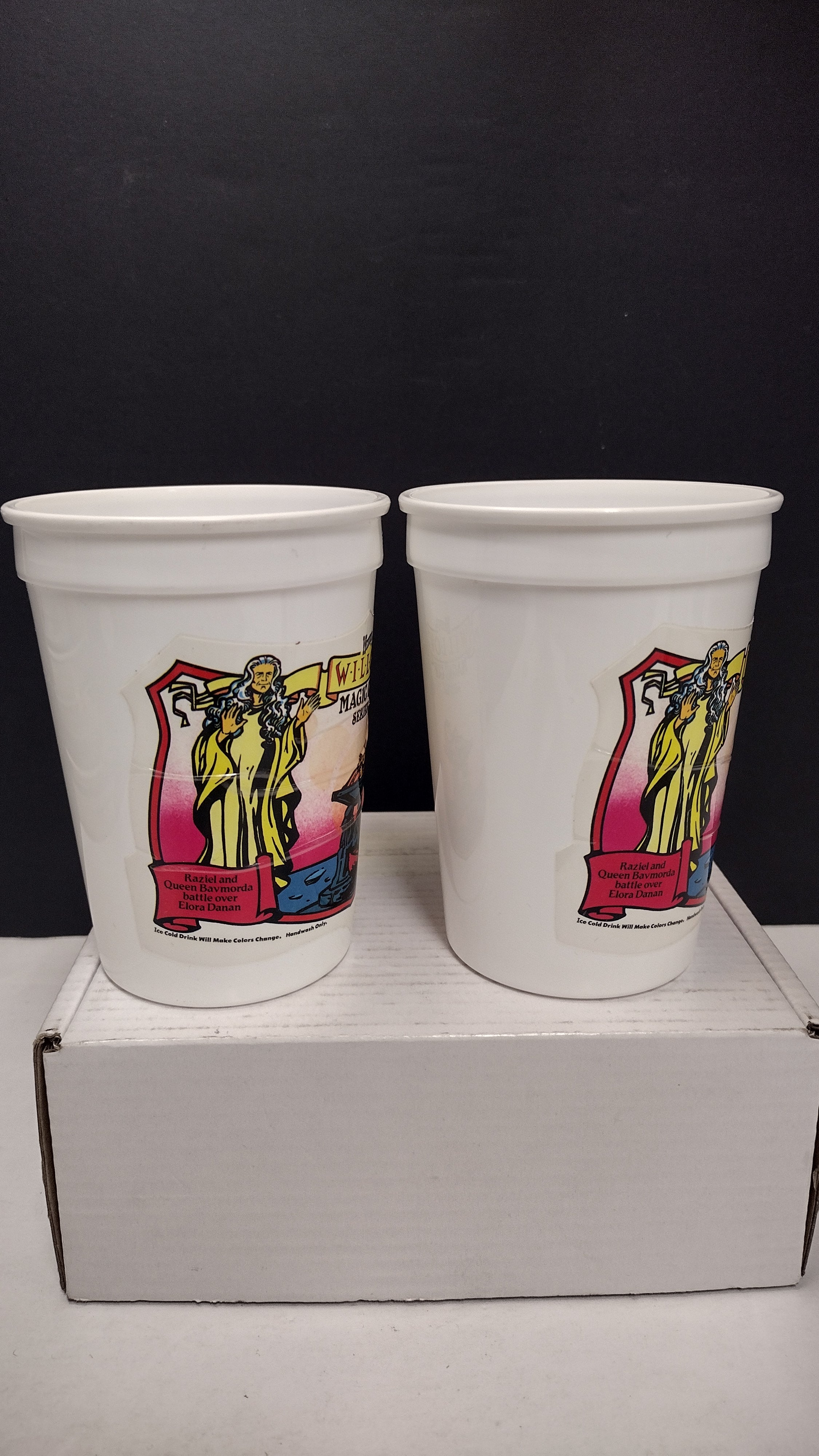 Vintage 1988 Willow Movie Wendy's Magic Cup 3-Cup Collector's Lot
