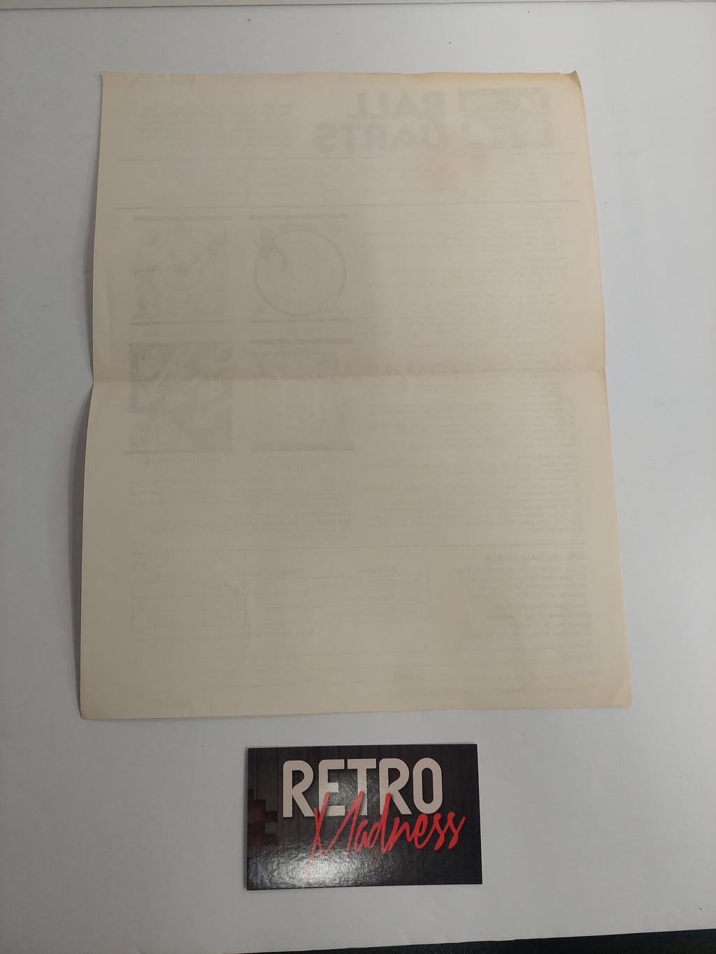Vintage 1978 The Electric Company Ball Darts Instruction Sheet